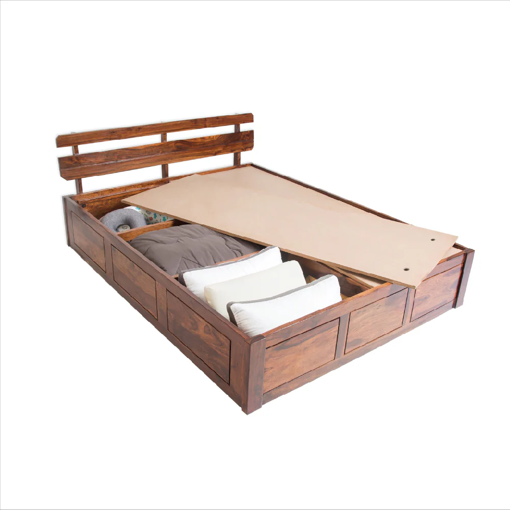 Admire Sheesham Wood Bed With Storage - Image 10