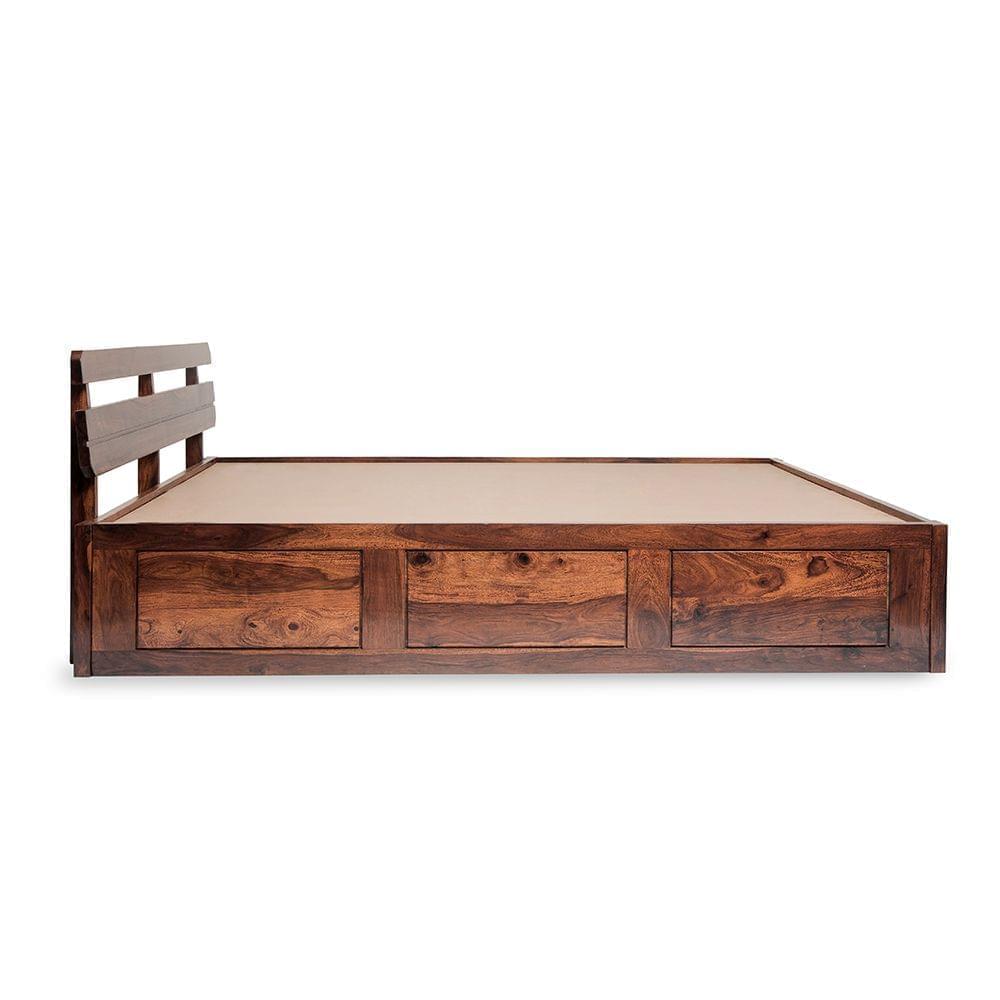 Admire Sheesham Wood Bed With Storage - Image 4