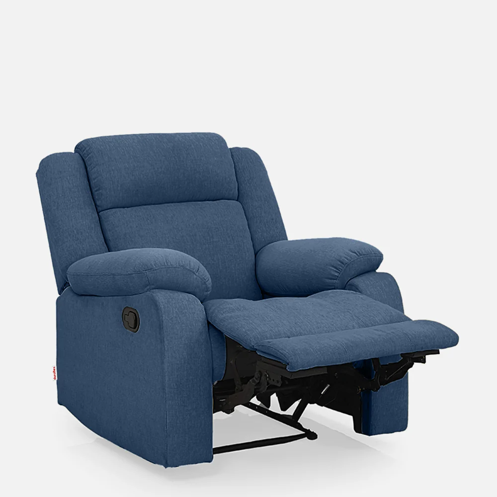 Avalon Blue Fabric Recliner - Image 3