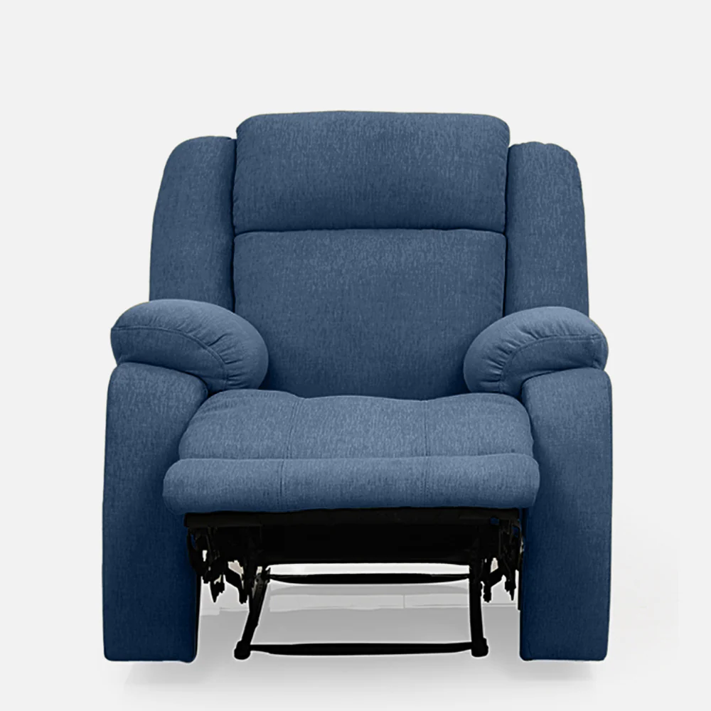Avalon Blue Fabric Recliner - Image 4