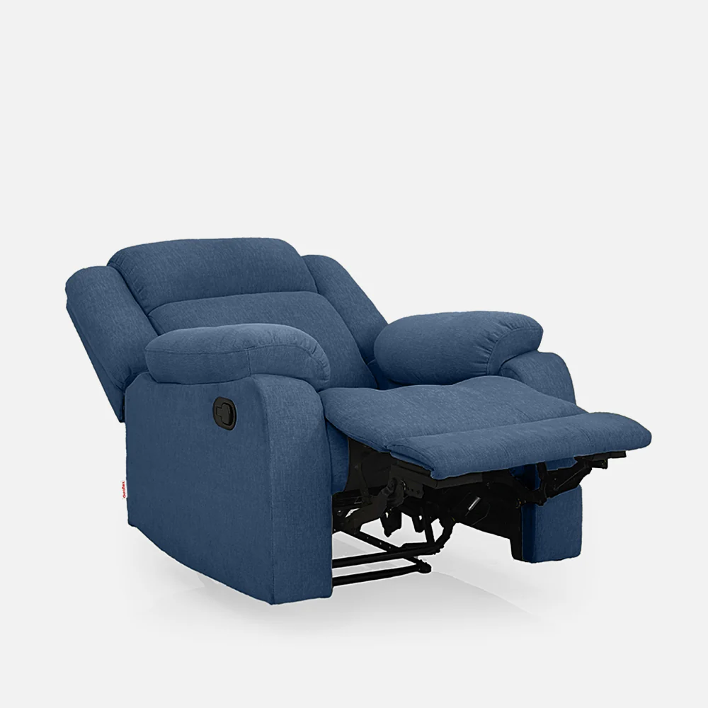 Avalon Blue Fabric Recliner - Image 5