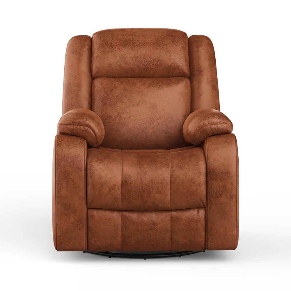Avalon Desert Orange Suede Recliner - Image 2