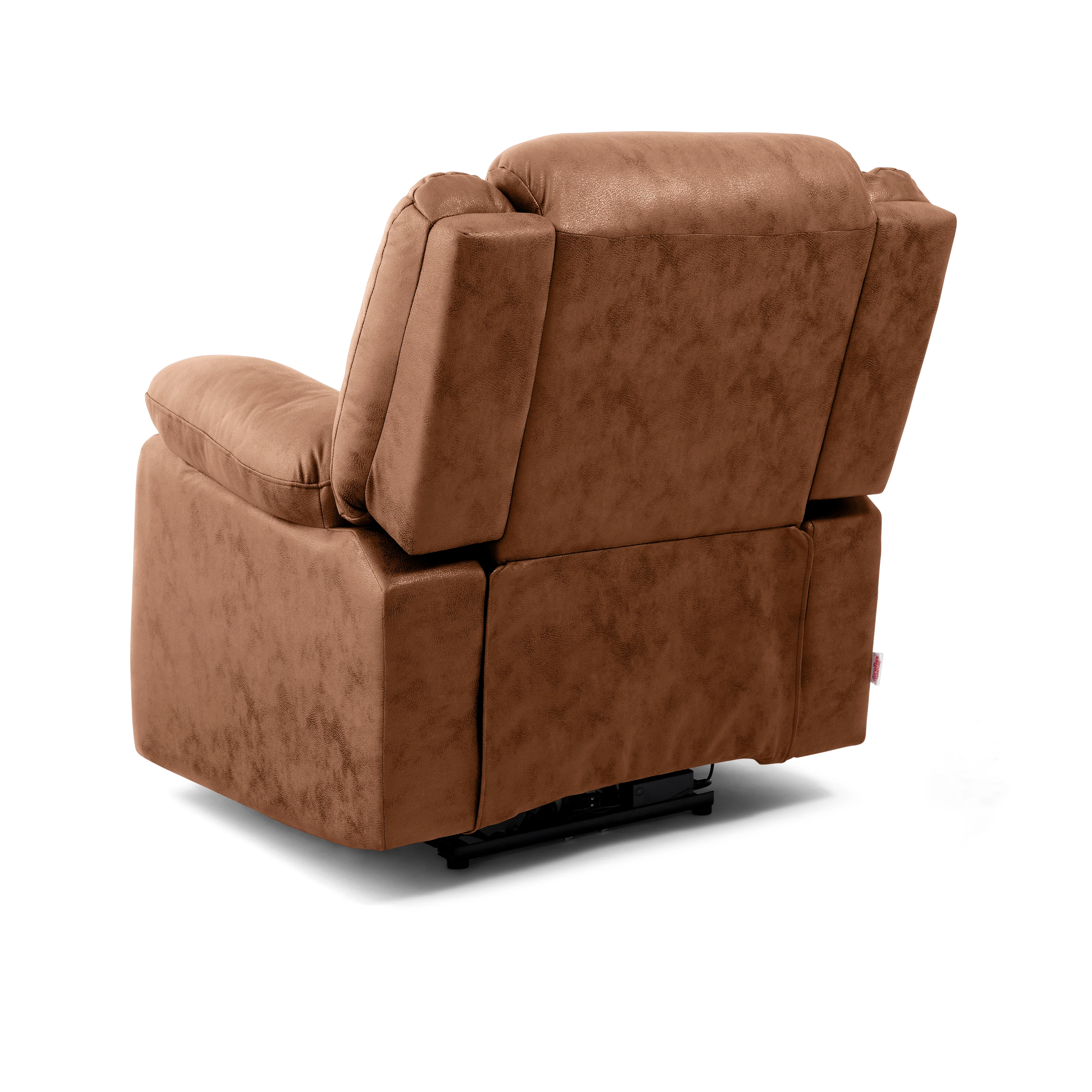 Avalon Motorized Electric Powered Desert Orange Suede Recliner - Image 11