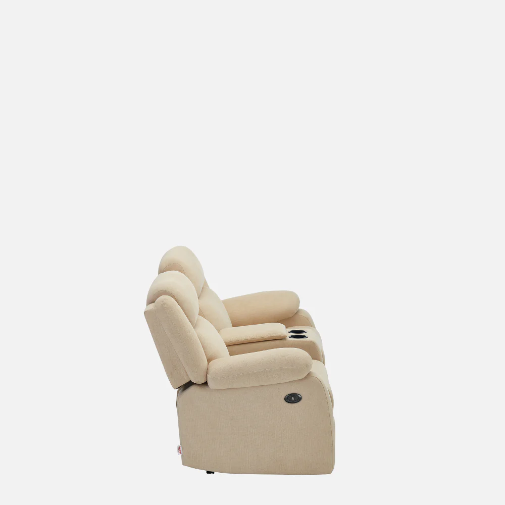 Avalon E Twin Motorized Iconic Beige Recliner - Image 9