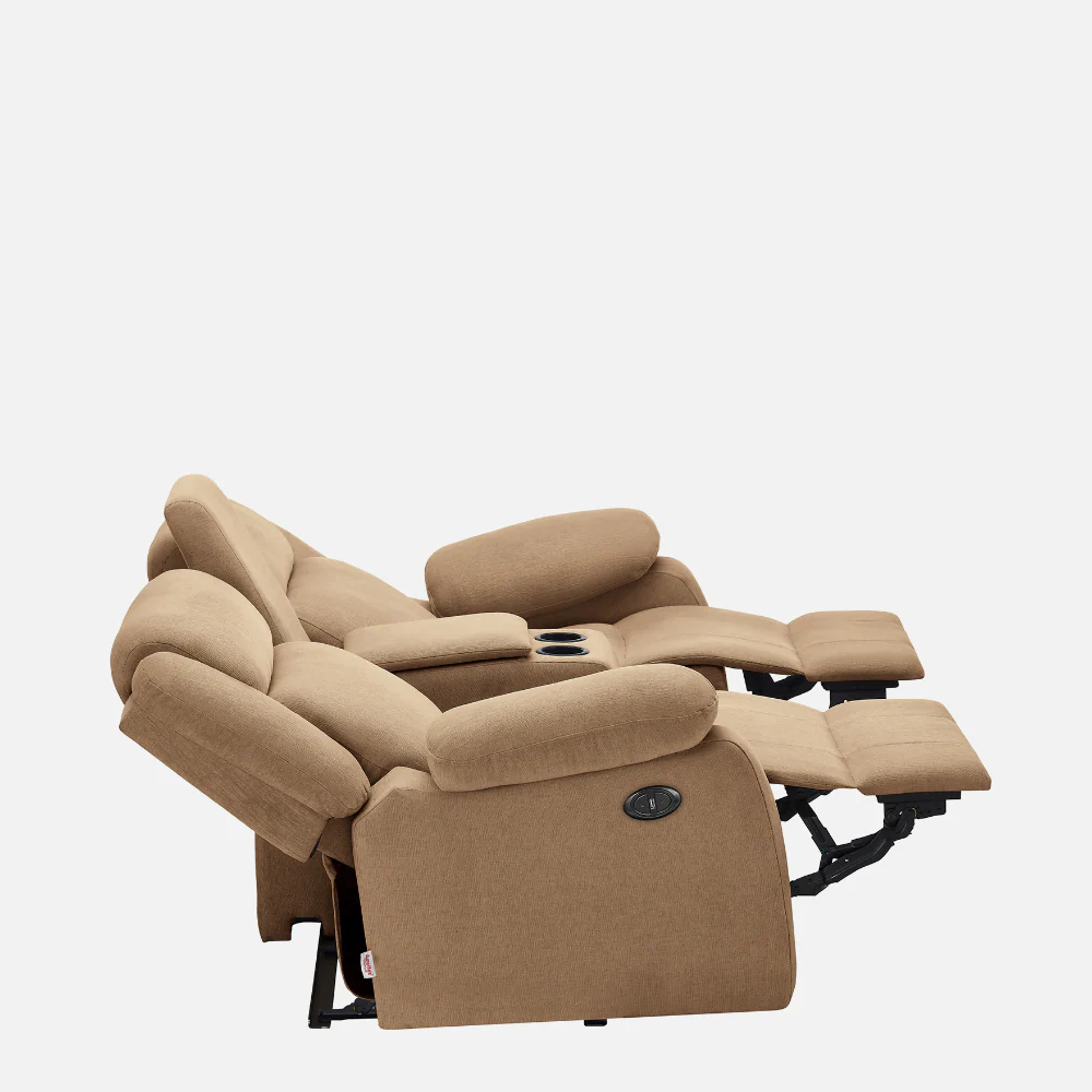 Avalon E Twin Motorized Plaster Brown Recliner - Image 8
