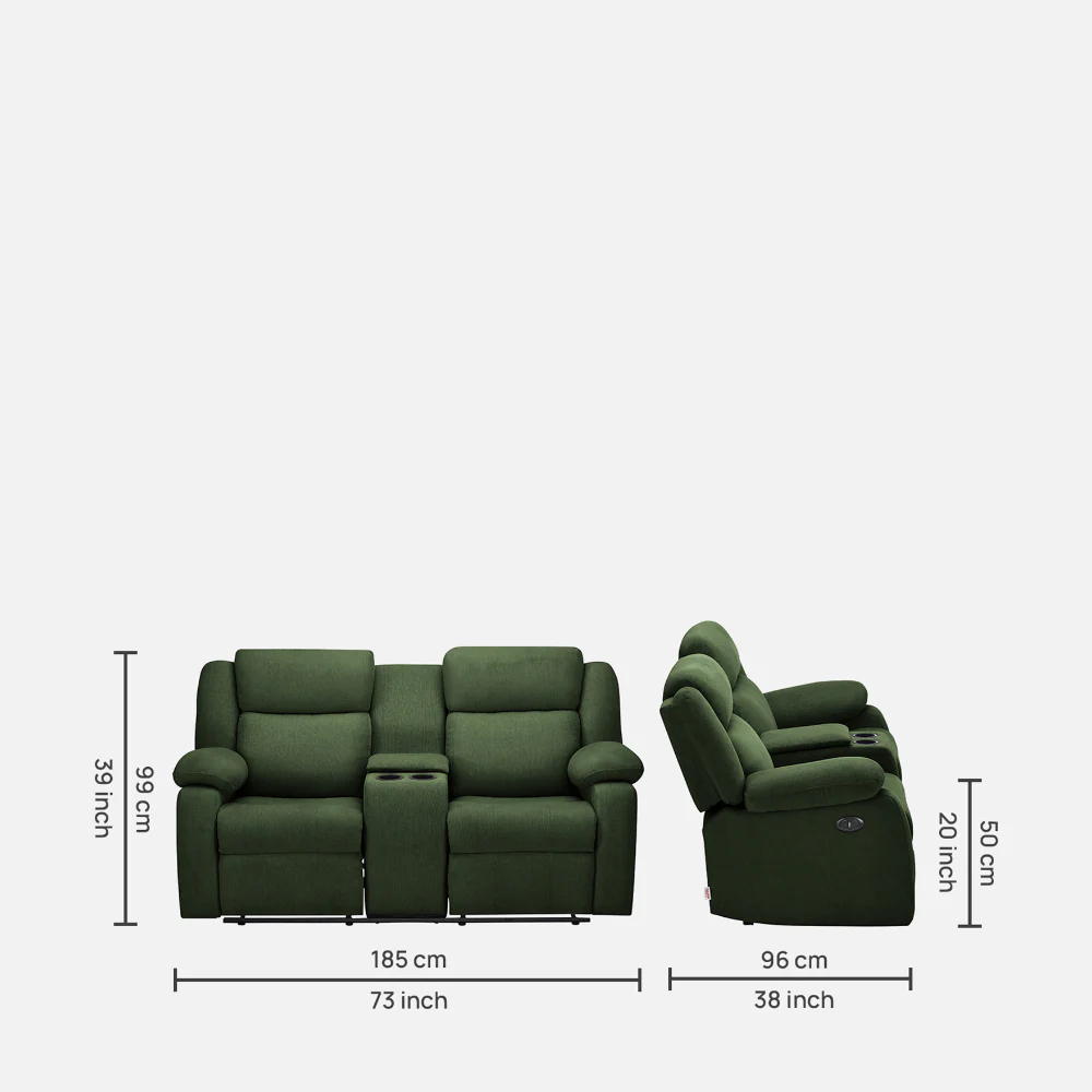 Avalon E Twin Motorized Sap Green Recliner - Image 6