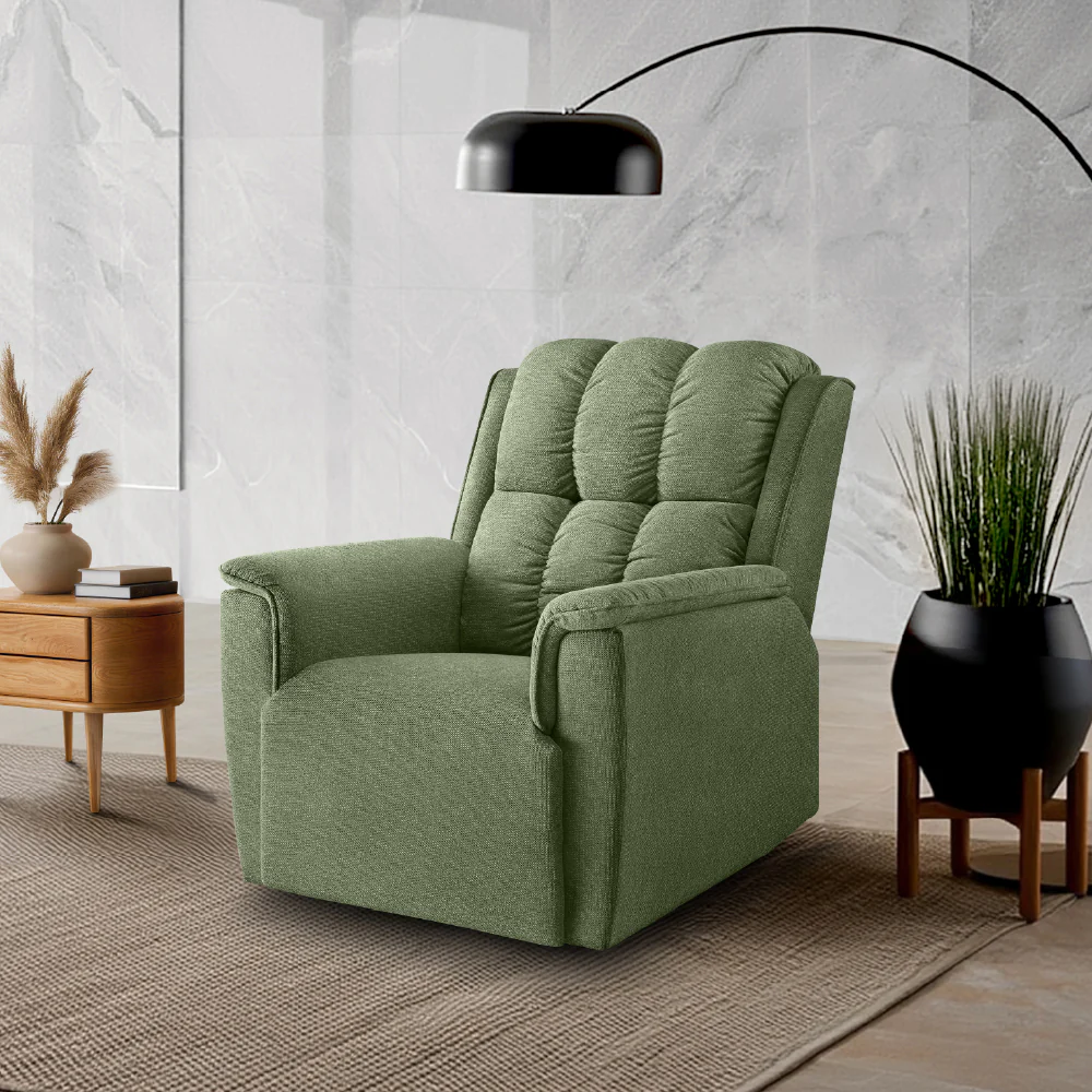 Avalon Elite mov.E Hunter Green Fabric 1 Seater Sofa - Image 2