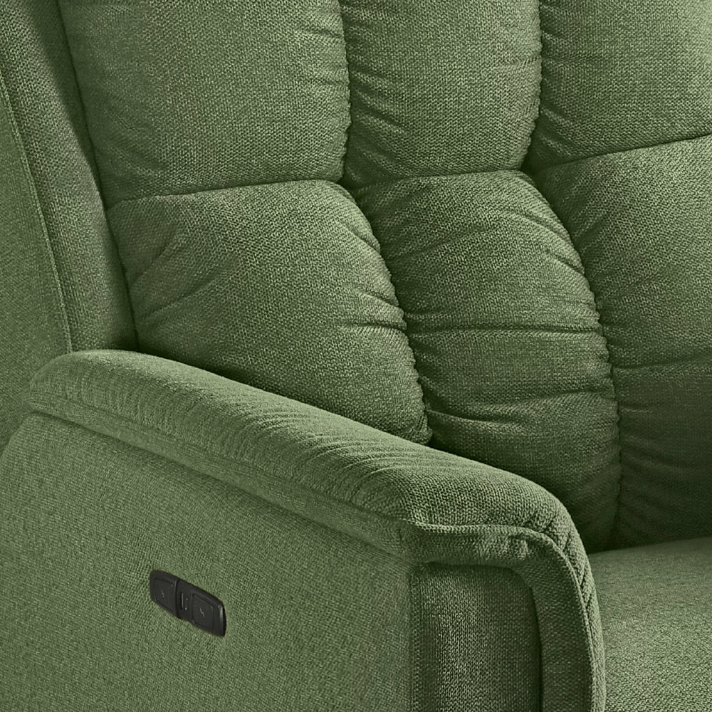 Avalon Elite mov.E Hunter Green Fabric 1 Seater Sofa - Image 6