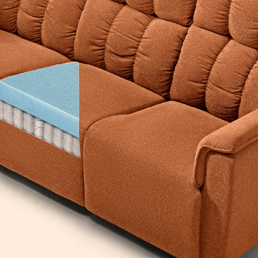 Avalon Elite mov.E Hawaiian Sunset Orange Fabric 3 Seater Sofa - Image 5
