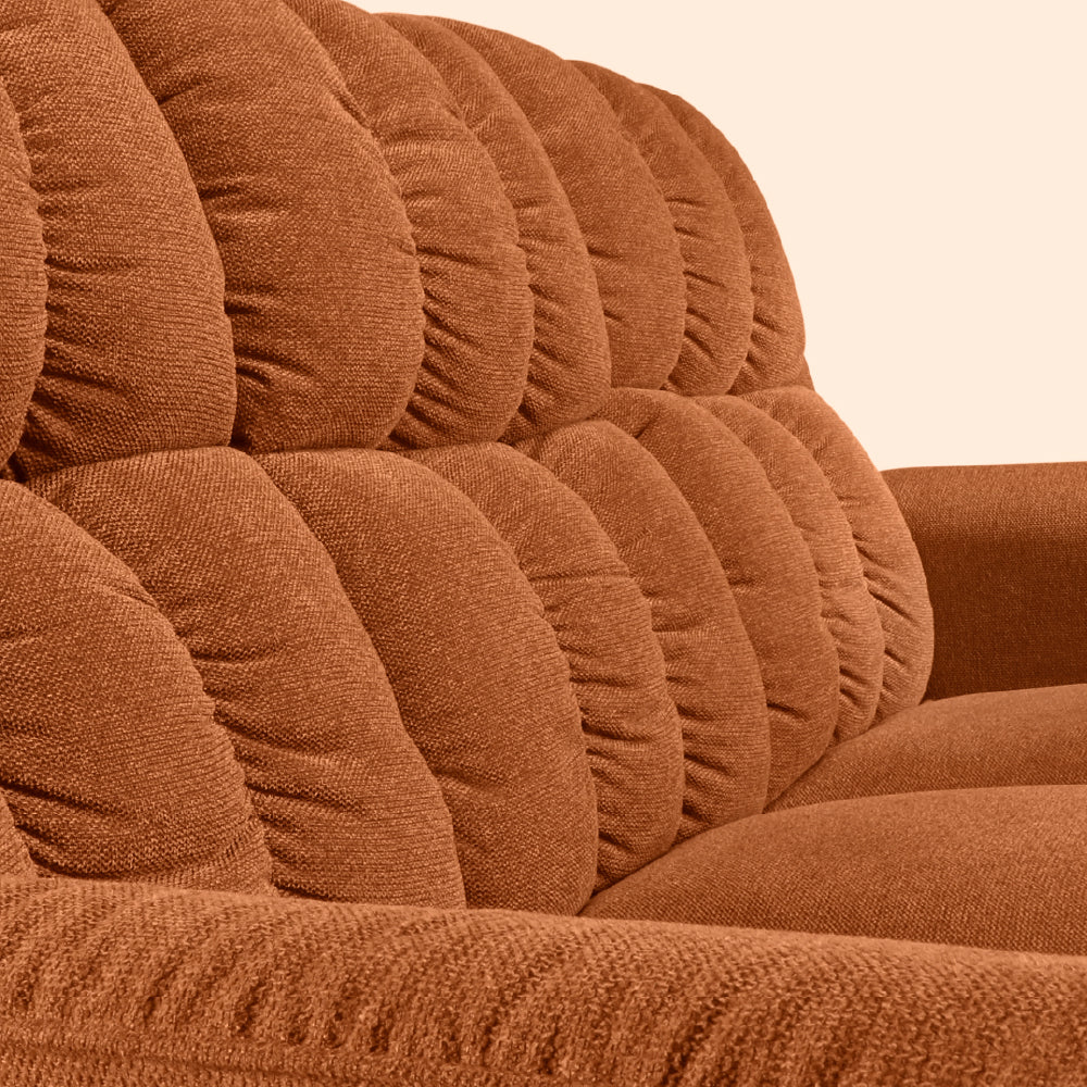 Avalon Elite mov.E Hawaiian Sunset Orange Fabric 3 Seater Sofa - Image 6