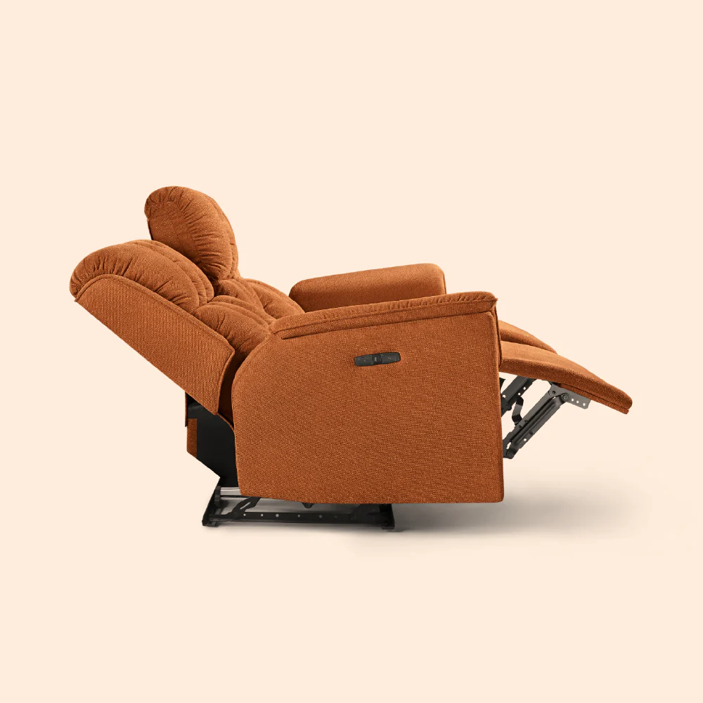 Avalon Elite mov.E Hawaiian Sunset Orange Fabric 3 Seater Sofa - Image 7