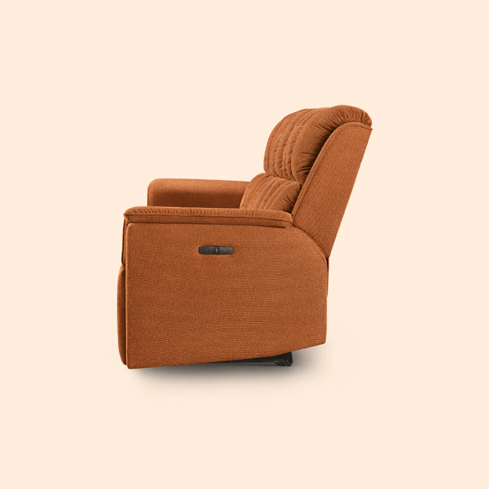 Avalon Elite mov.E Hawaiian Sunset Orange Fabric 3 Seater Sofa - Image 8