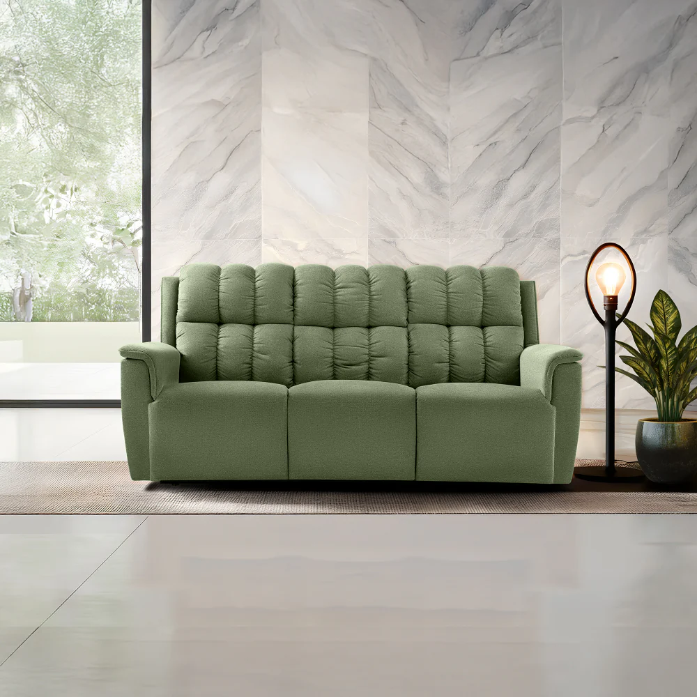 Avalon Elite mov.E Hunter Green Fabric 3 Seater Sofa - Image 2