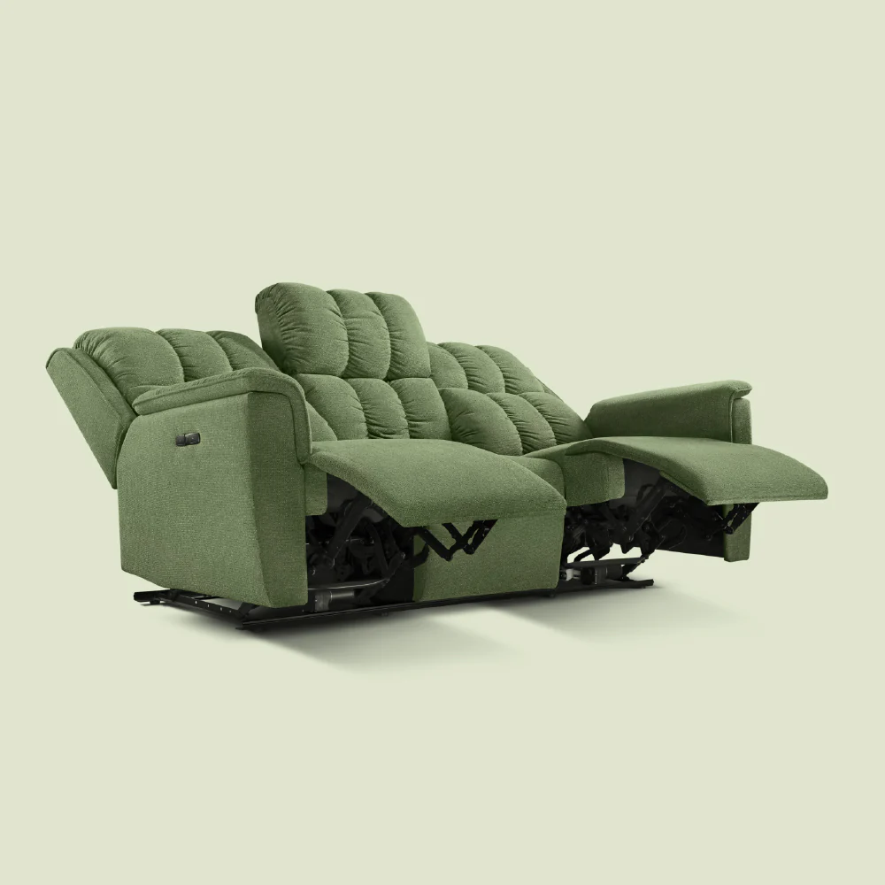 Avalon Elite mov.E Hunter Green Fabric 3 Seater Sofa - Image 4