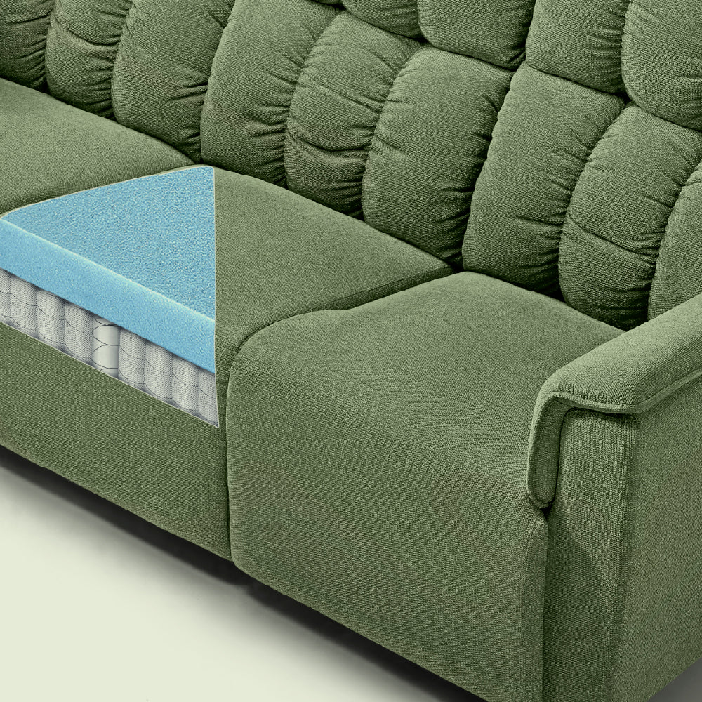 Avalon Elite mov.E Hunter Green Fabric 3 Seater Sofa - Image 5