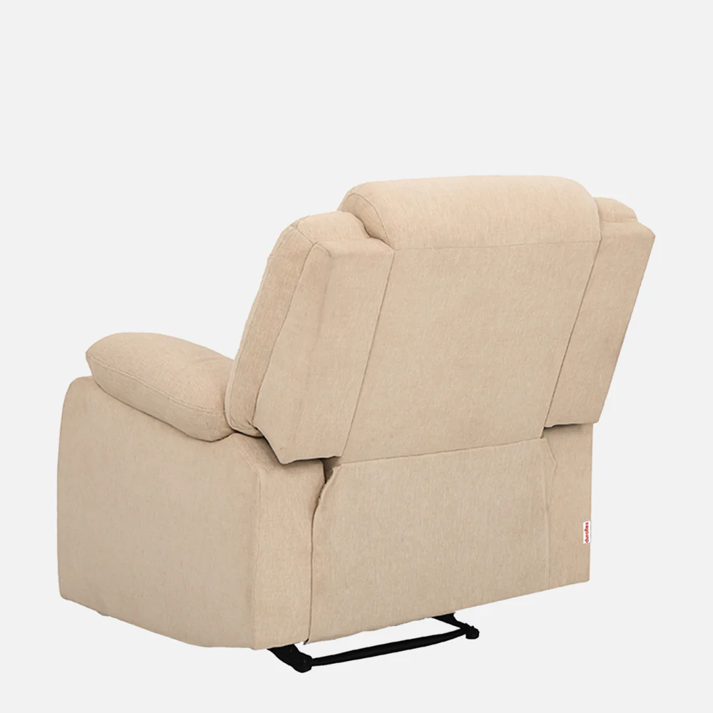 Avalon Motorized Electric Powered Beige Fabric Recliner - Image 8