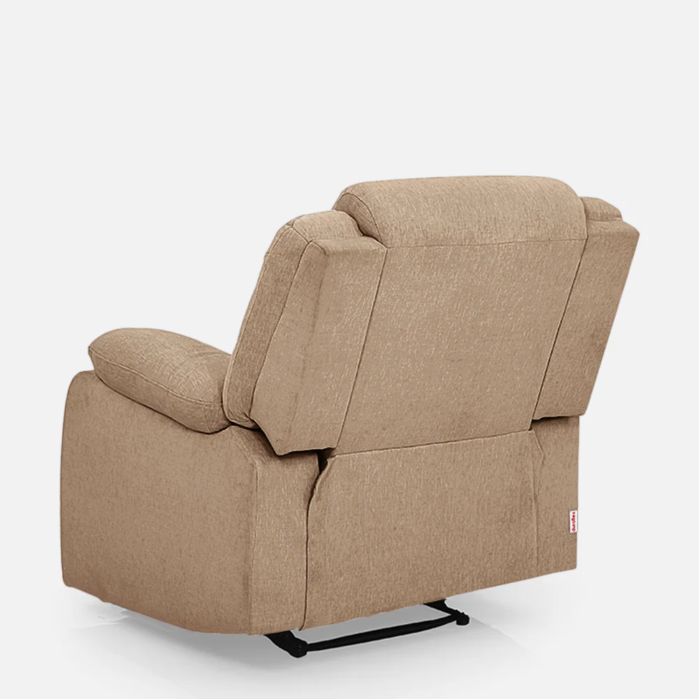 Avalon Motorized Electric Powered Brown Fabric Recliner - Image 11