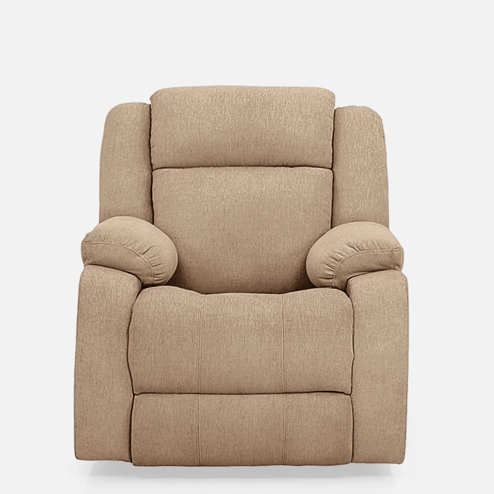 Avalon Motorized Electric Powered Brown Fabric Recliner - Image 2