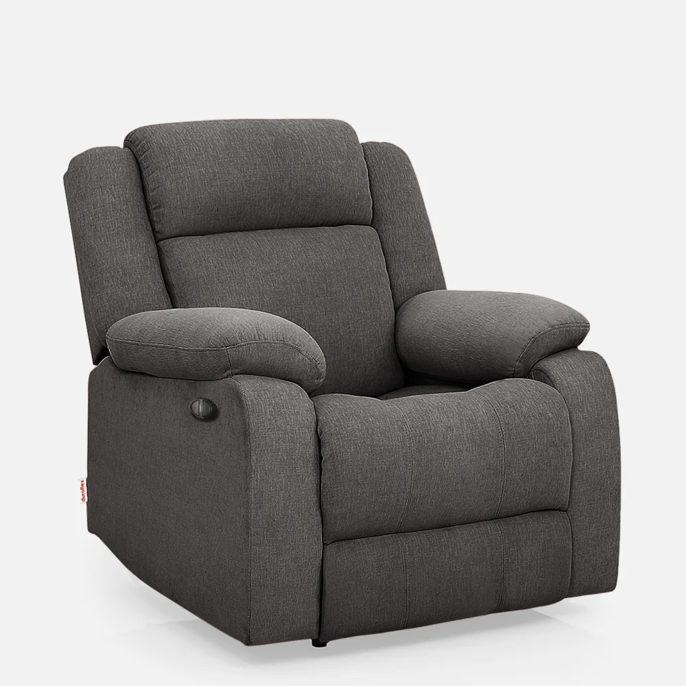 Avalon Motorized Electric Powered Grey Fabric Recliner - Image 3