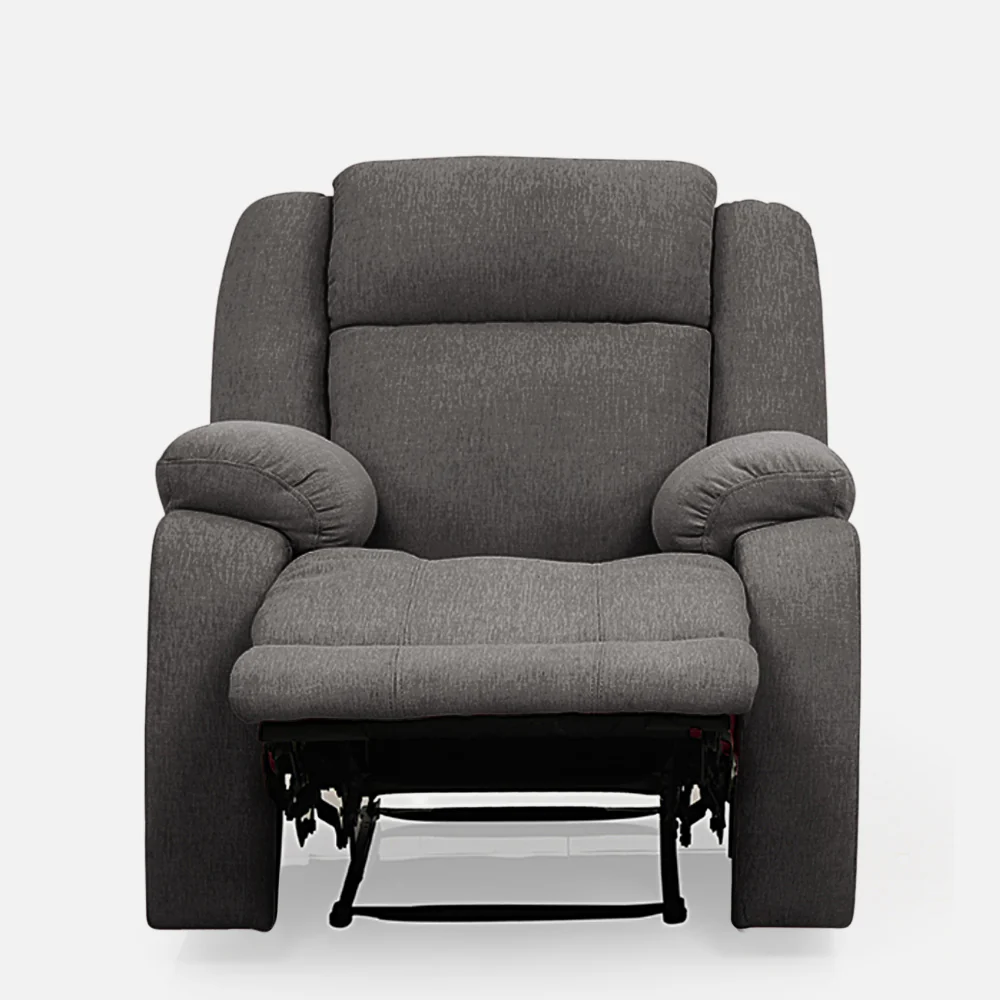 Avalon Motorized Electric Powered Grey Fabric Recliner - Image 4
