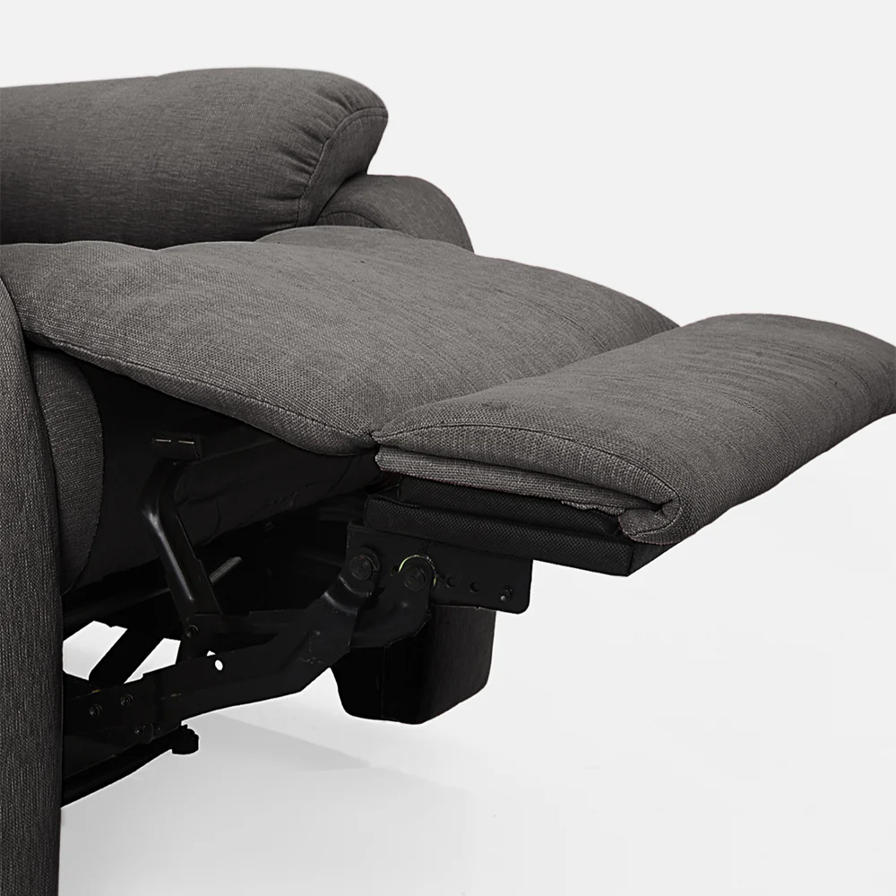 Avalon Motorized Electric Powered Grey Fabric Recliner - Image 8