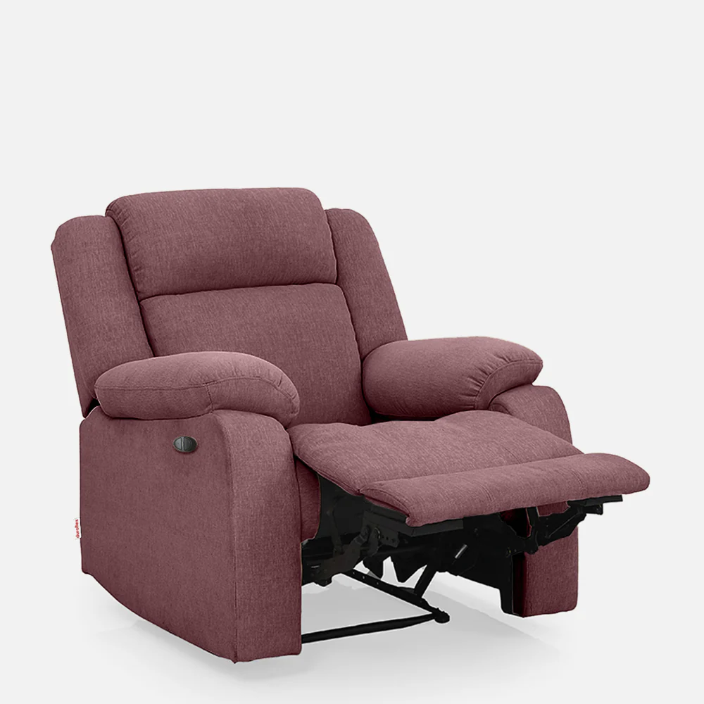 Avalon Motorized Electric Powered Pink Fabric Recliner - Image 6
