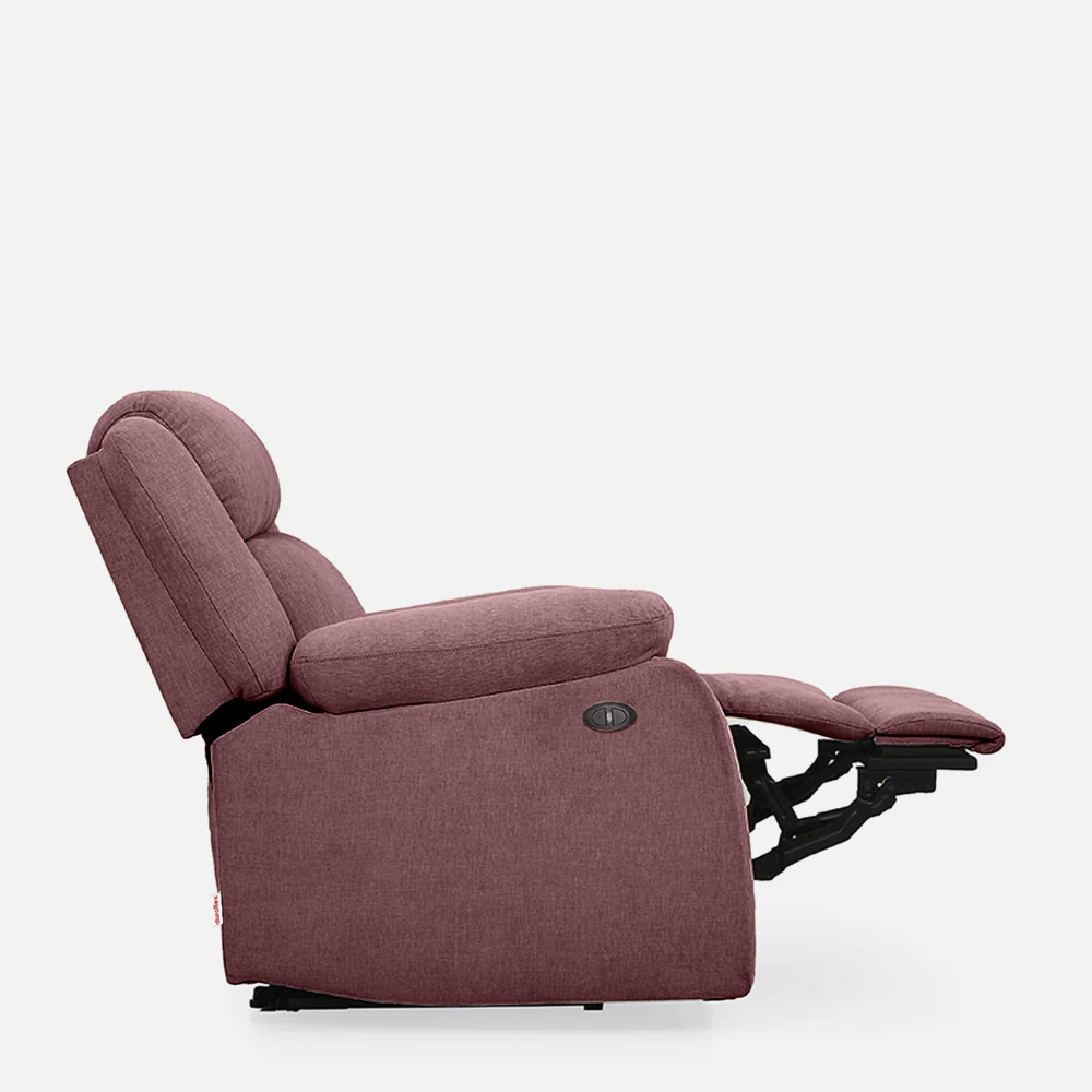 Avalon Motorized Electric Powered Pink Fabric Recliner - Image 7