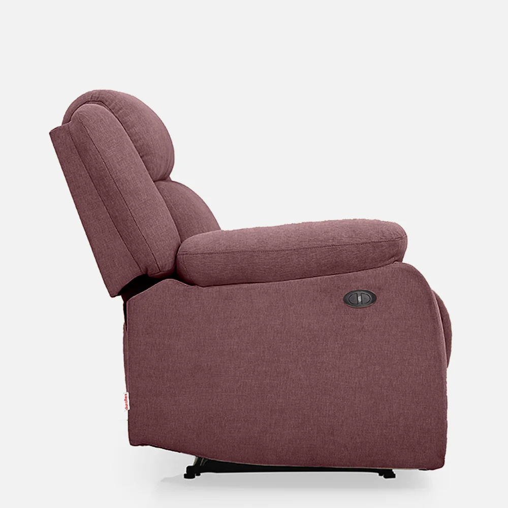 Avalon Motorized Electric Powered Pink Fabric Recliner - Image 8