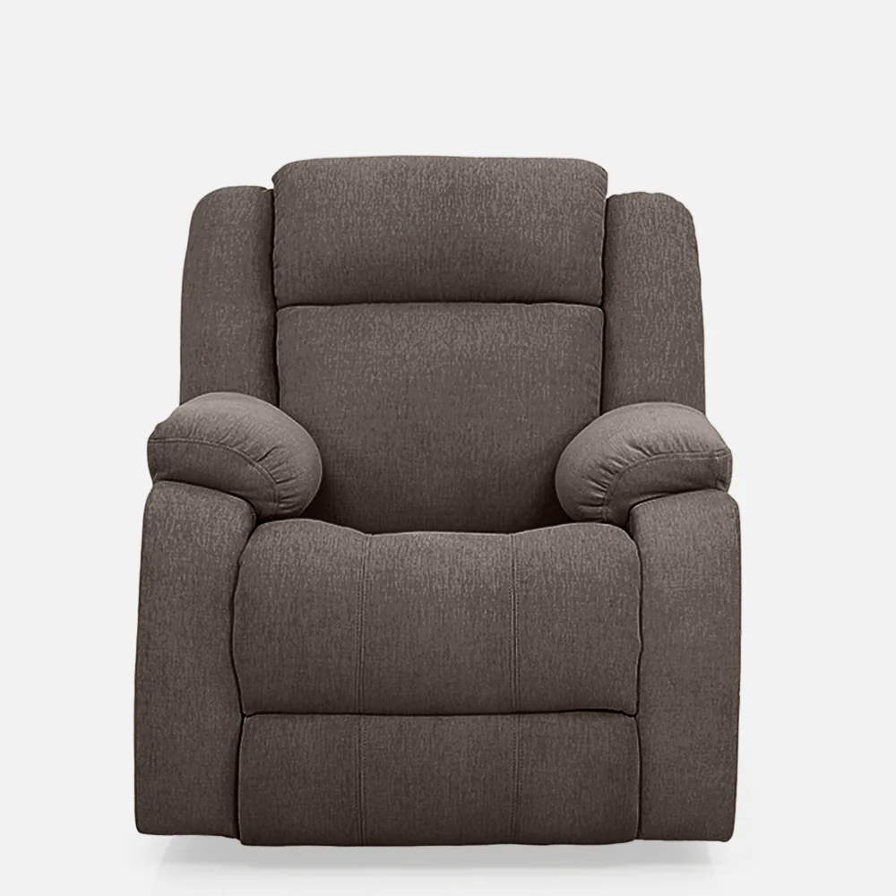 Avalon Motorized Electric Powered Saddle Brown Fabric Recliner - Image 2