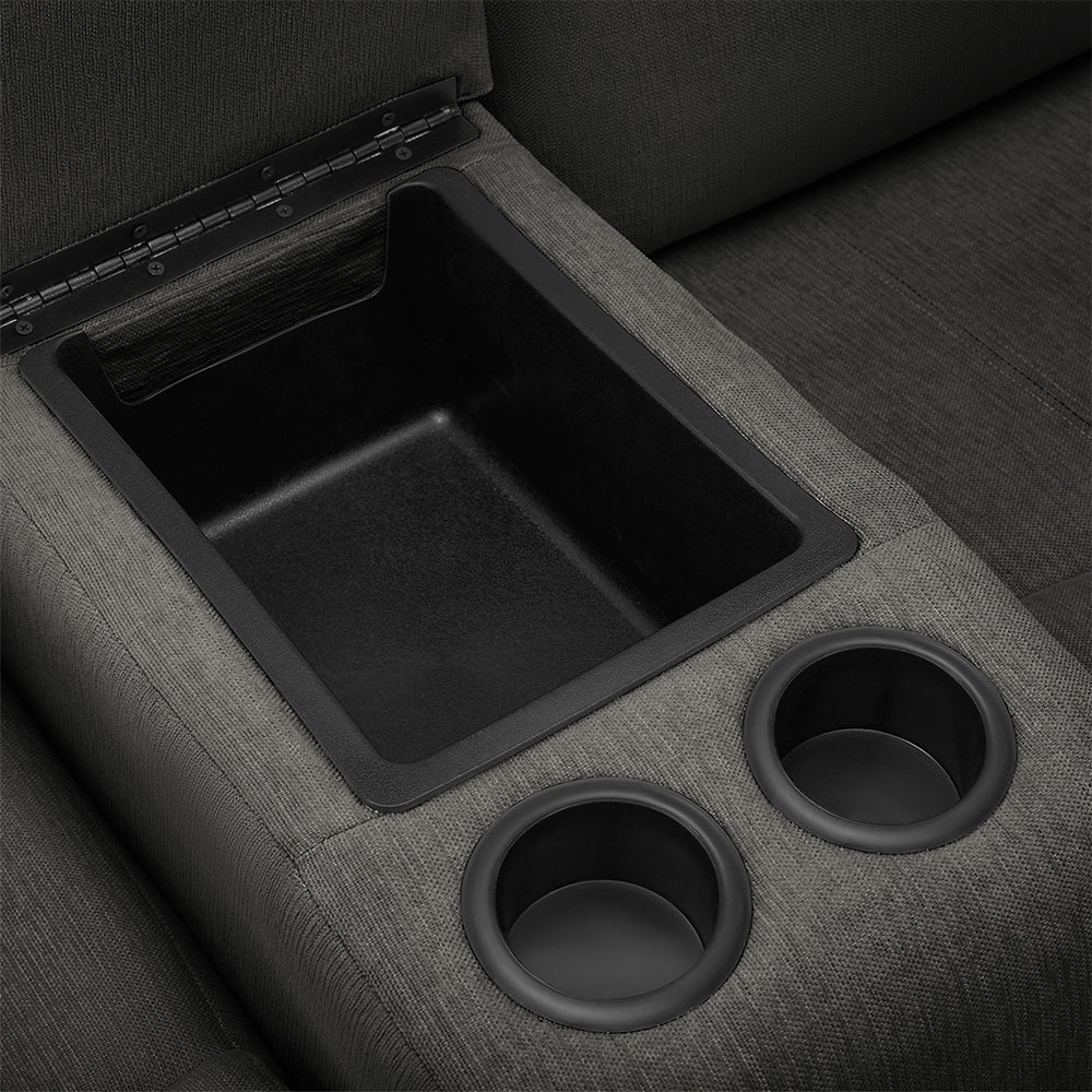 Avalon Twin Graphite Grey Fabric Recliner 2 Seater - Image 10