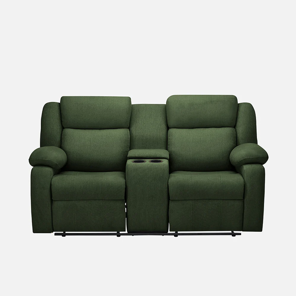 Avalon Twin Sap Green Fabric Recliner 2 Seater - Image 3