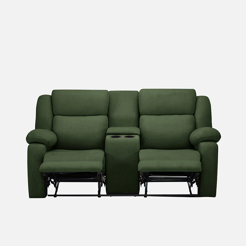Avalon Twin Sap Green Fabric Recliner 2 Seater - Image 4