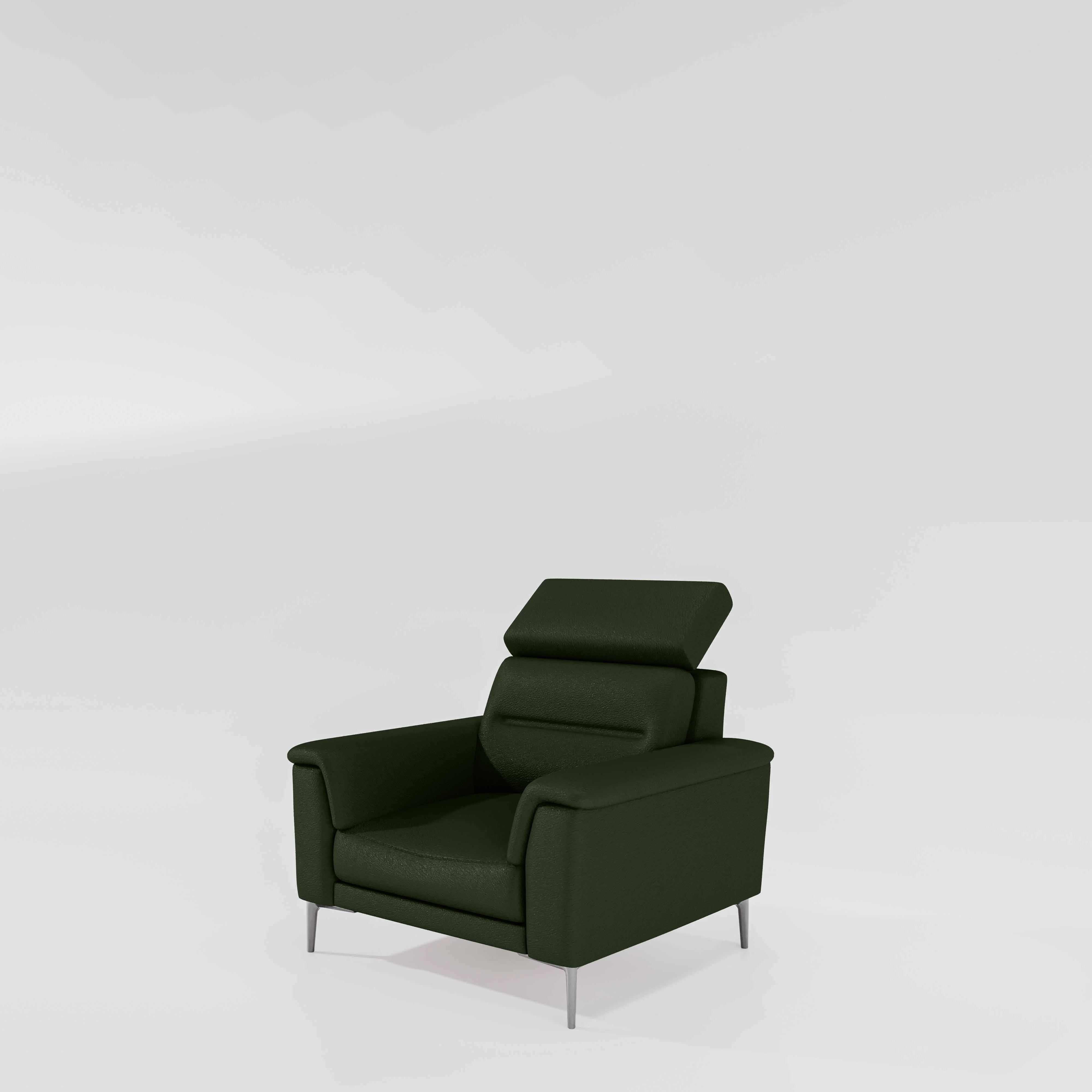 Cresendo 1 Seater Leatherette fabric - Black Forest - Image 4