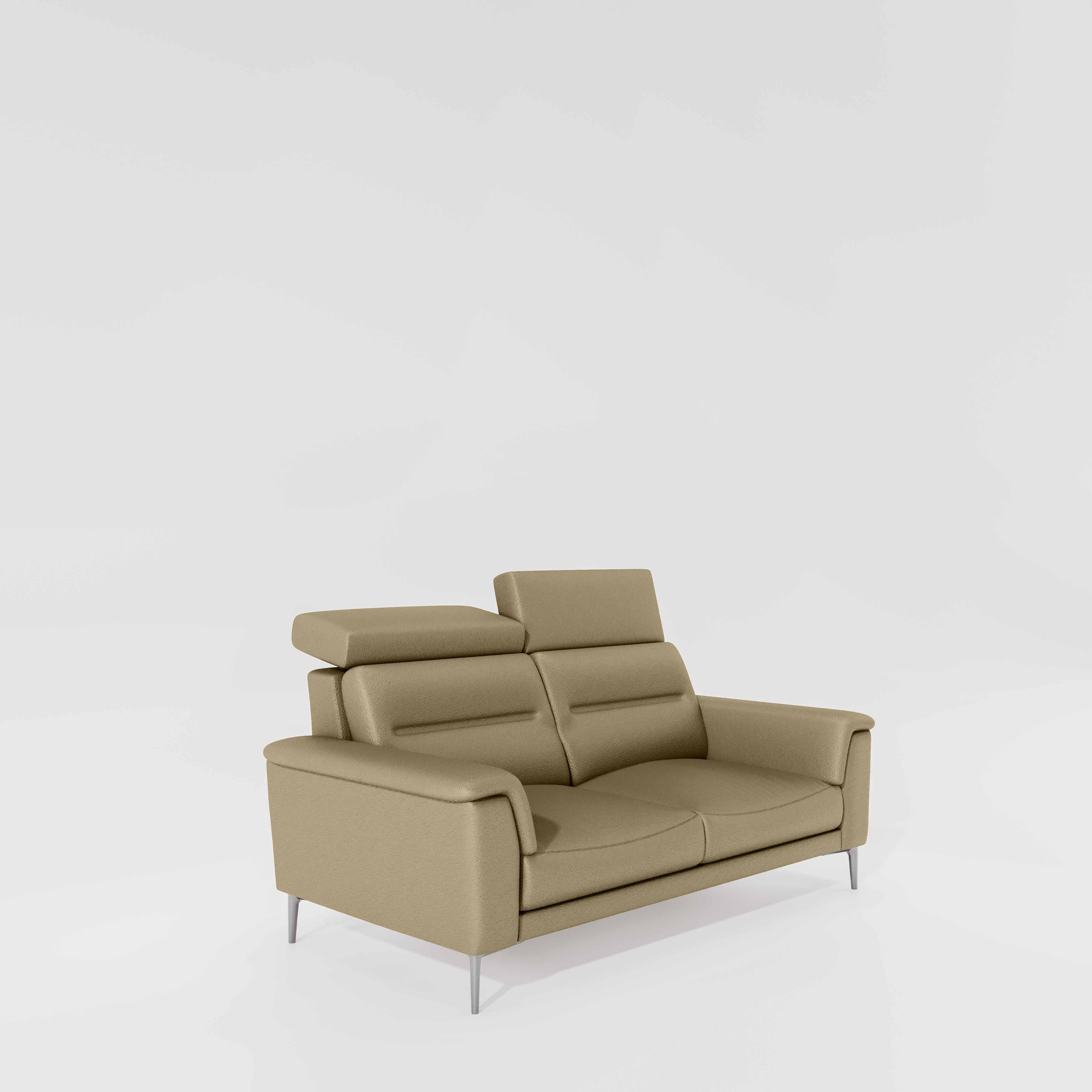 Cresendo 2 Seater Leatherette fabric - Pebble - Image 3