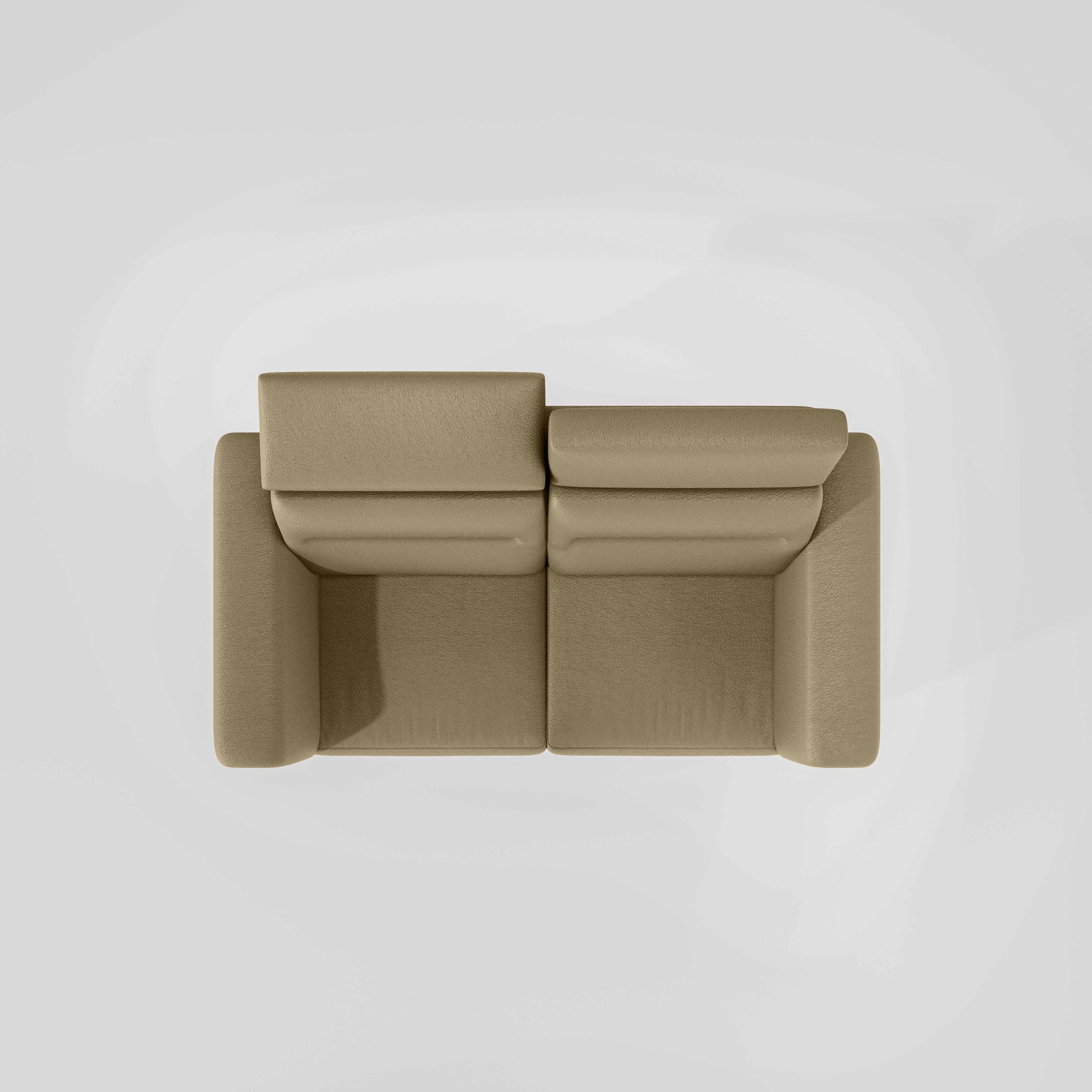 Cresendo 2 Seater Leatherette fabric - Pebble - Image 6