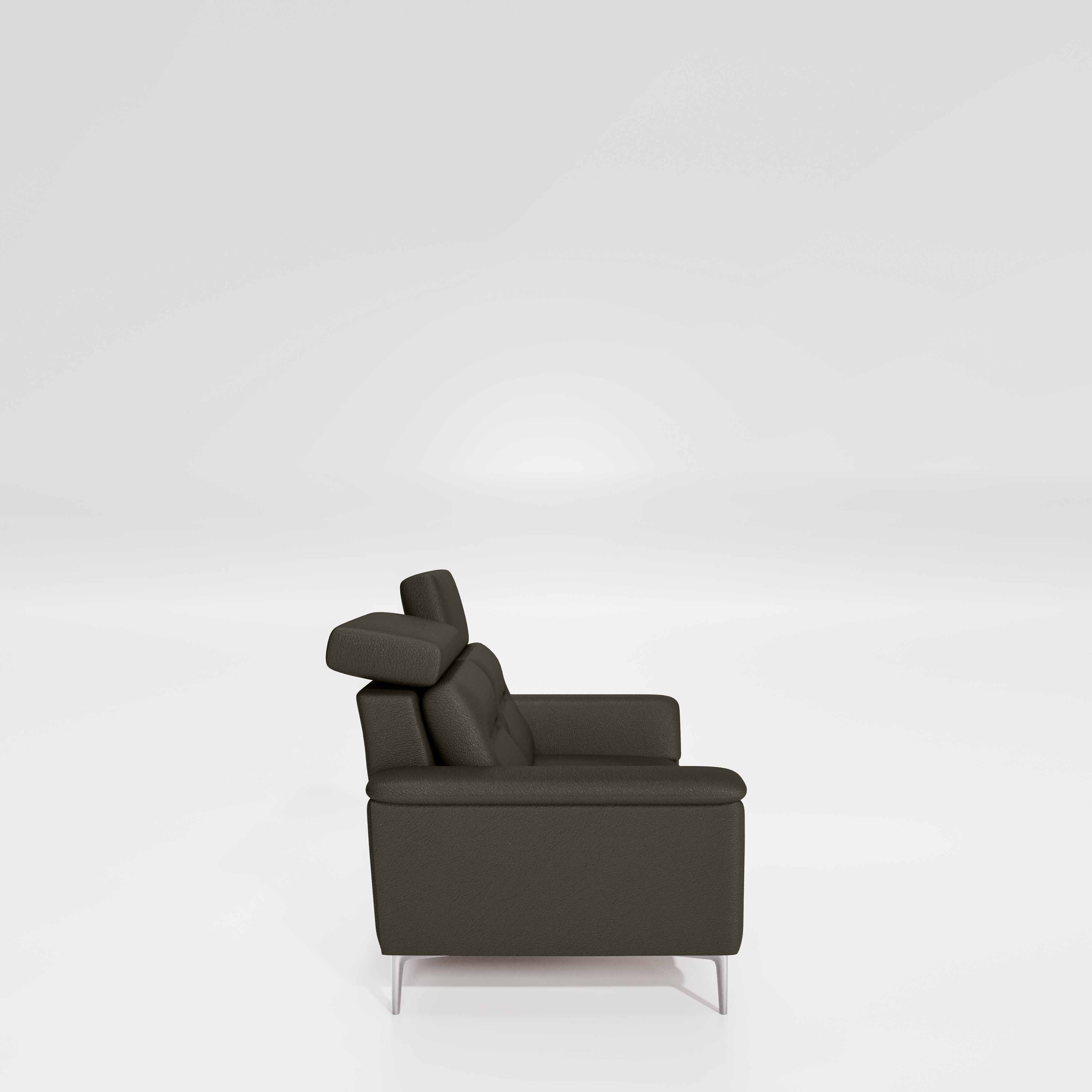 Cresendo 2 Seater Leatherette fabric - Pewter Grey - Image 5
