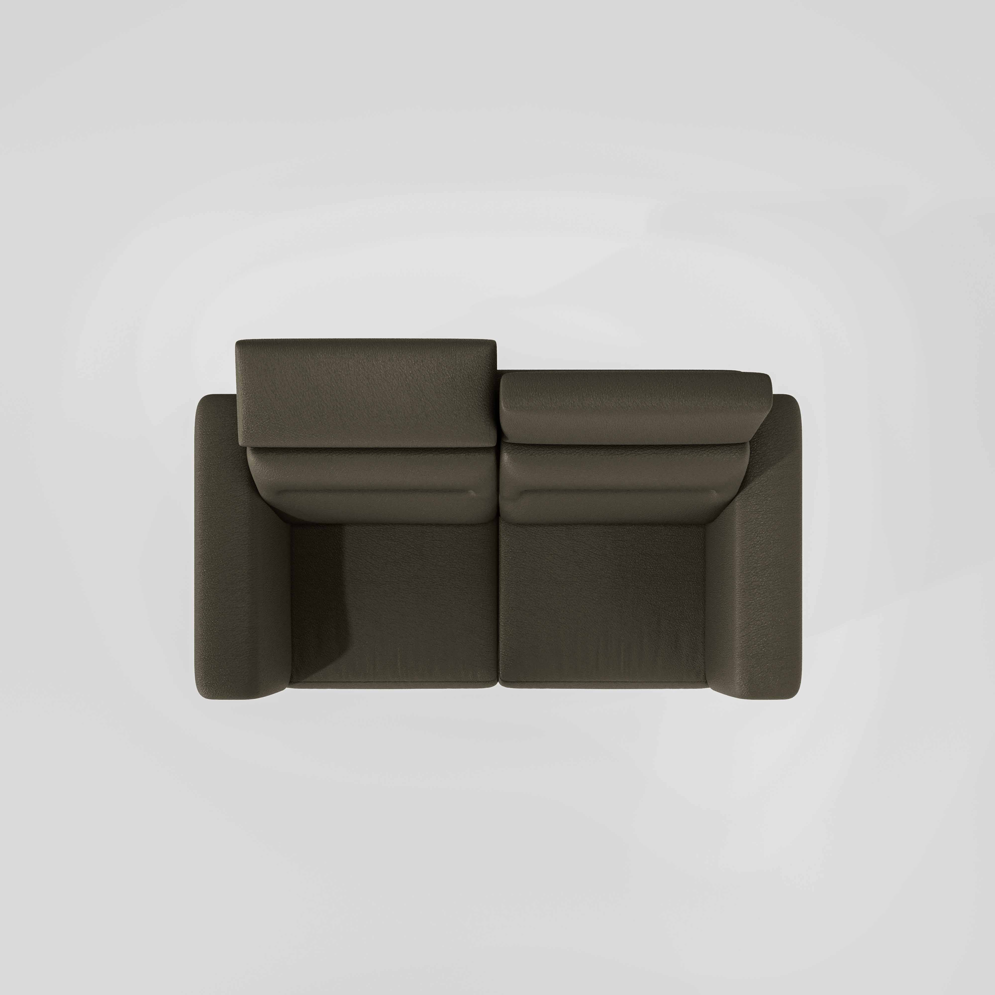 Cresendo 2 Seater Leatherette fabric - Pewter Grey - Image 6