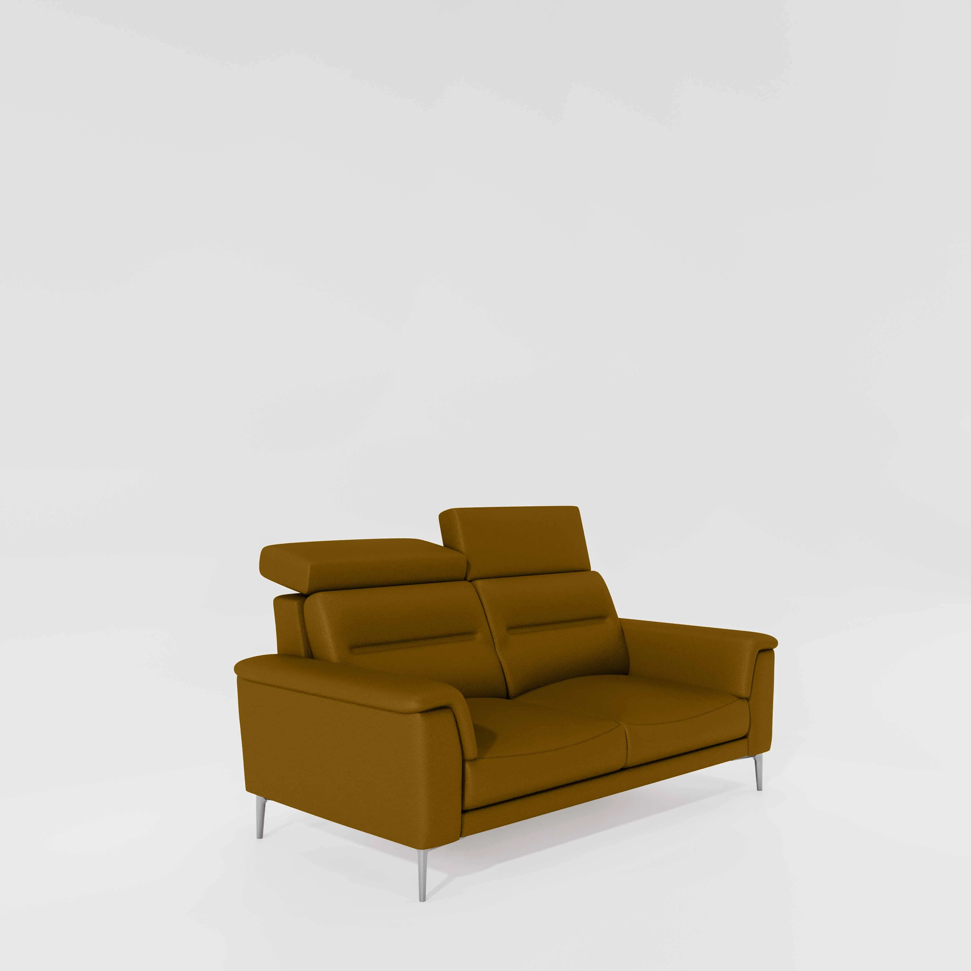 Cresendo 2 Seater Leatherette fabric - Golden Orange - Image 7