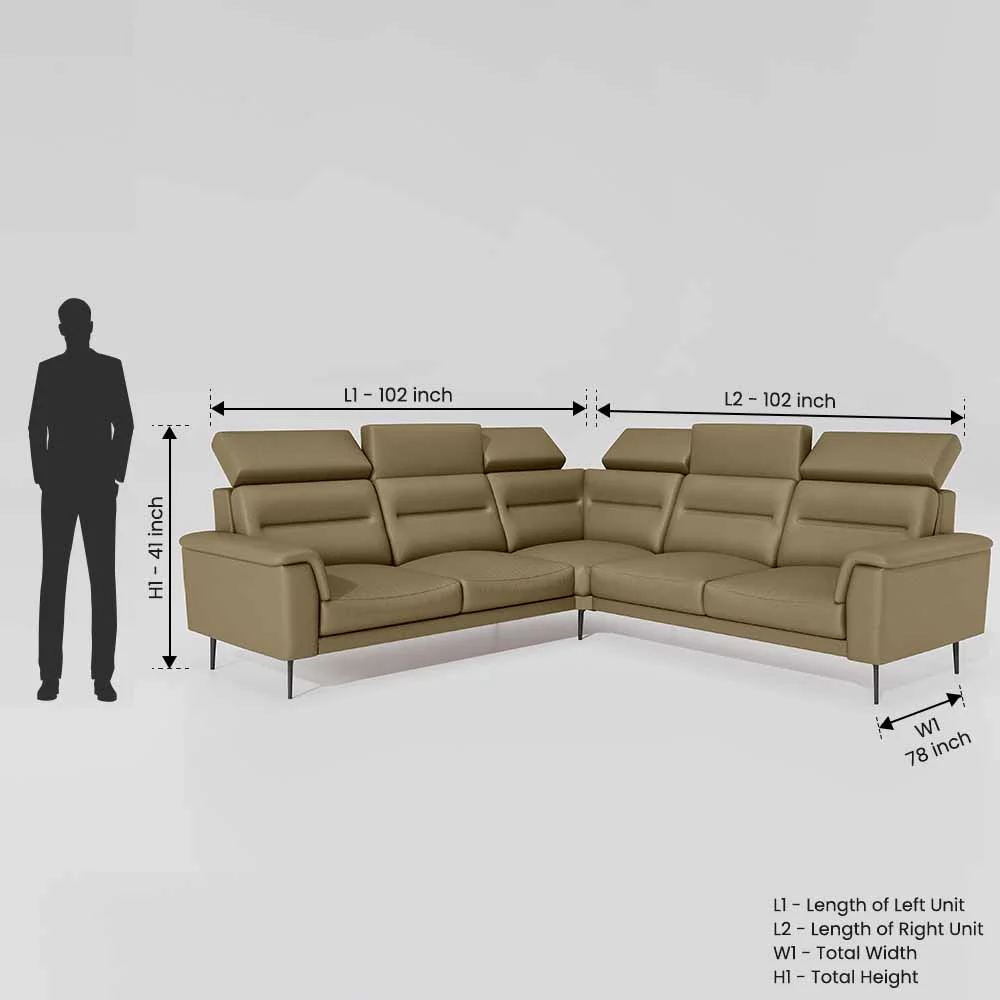 Crescendo 2 Seater + Corner + 2 Seater Leatherette Fabric - Pebble - Image 6