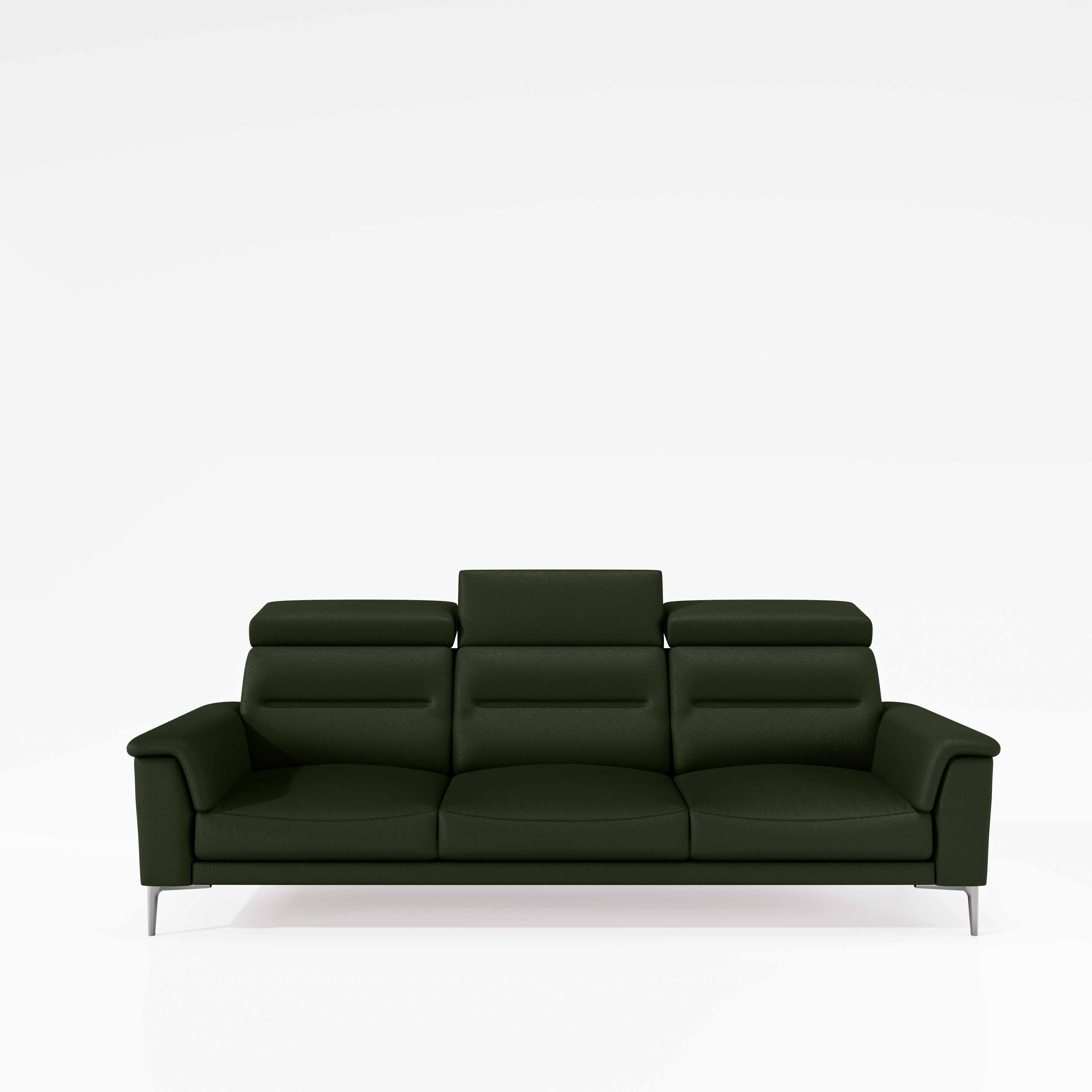 Cresendo 3 Seater Leatherette fabric - Black Forest - Image 2