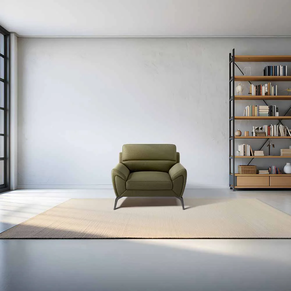 Octave 1 Seater Seater-Suede fabric - Avocado