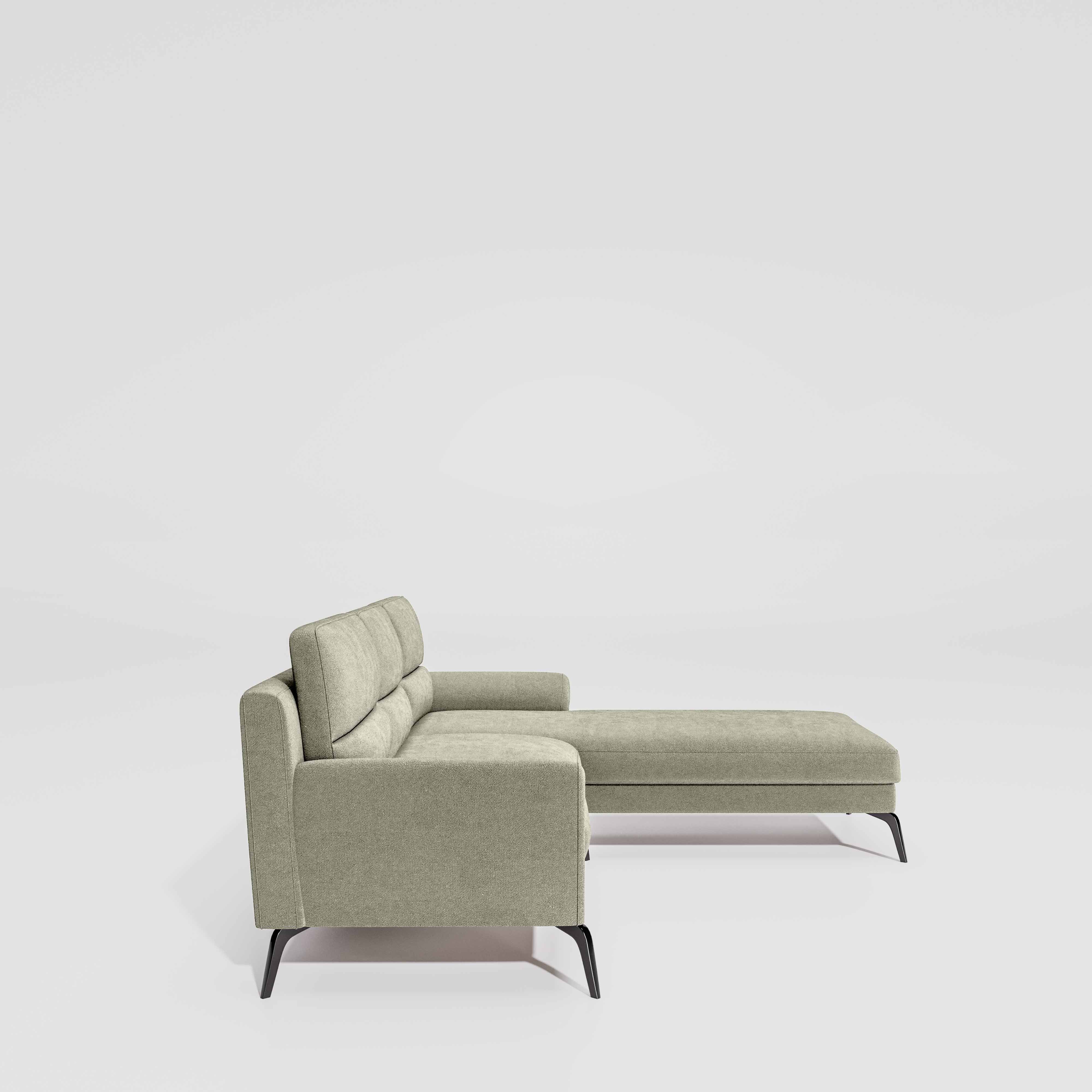 Octave 2 Seater Sofa with LH Lounger Water & Stain Repellent Fabric - Pistachio Shell - Image 5