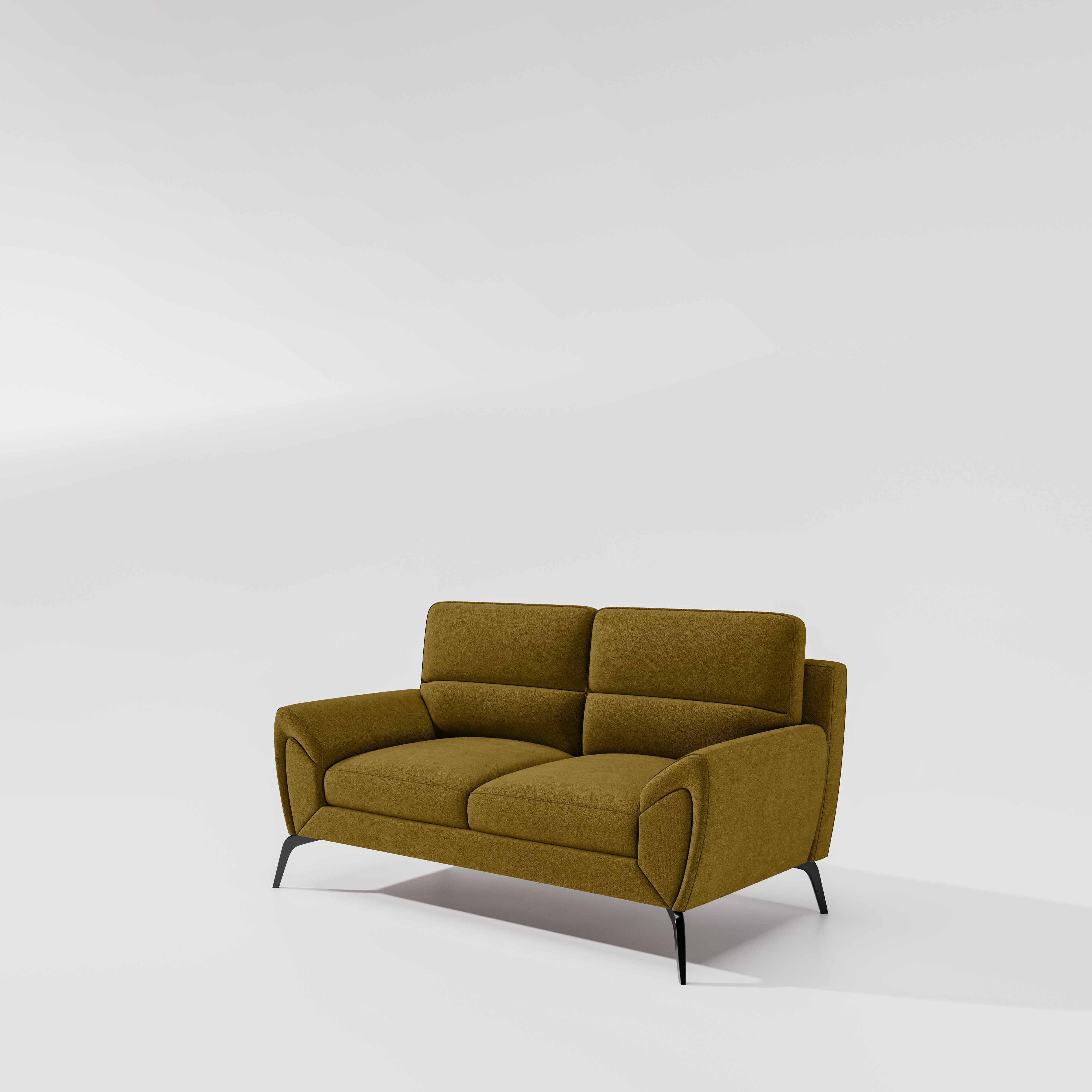 Octave 2 Seater Sofa with LH Lounger Water & Stain Repellent Fabric - Honey - Image 4