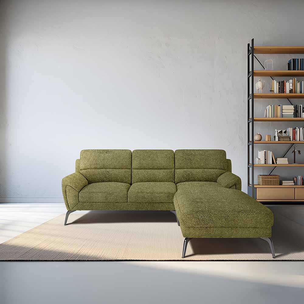 Octave 2 Seater Sofa with LH Lounger Boucle Fabric - Dried Herb