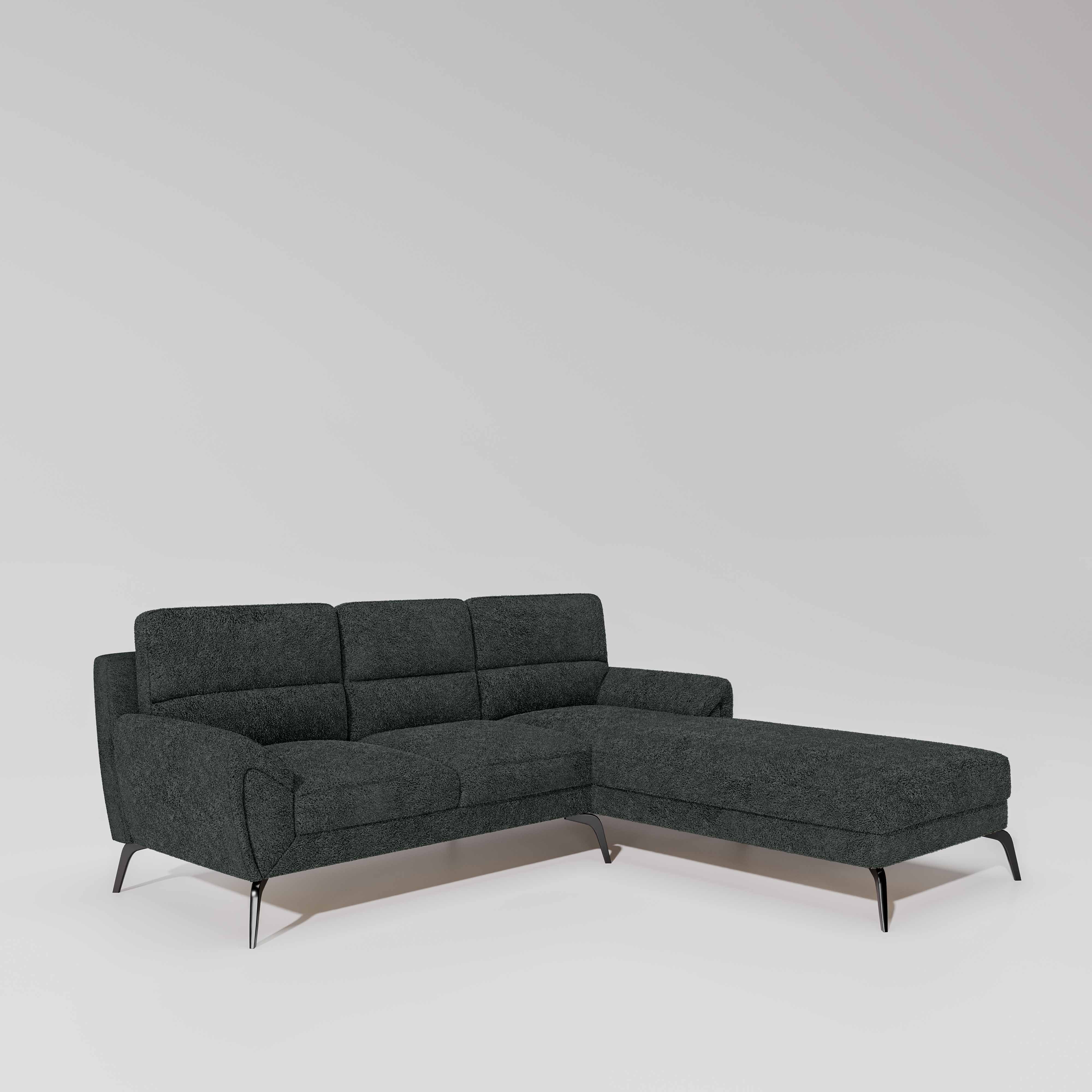 Octave 2 Seater Sofa with LH Lounger Boucle Fabric - Sedona Sage - Image 3