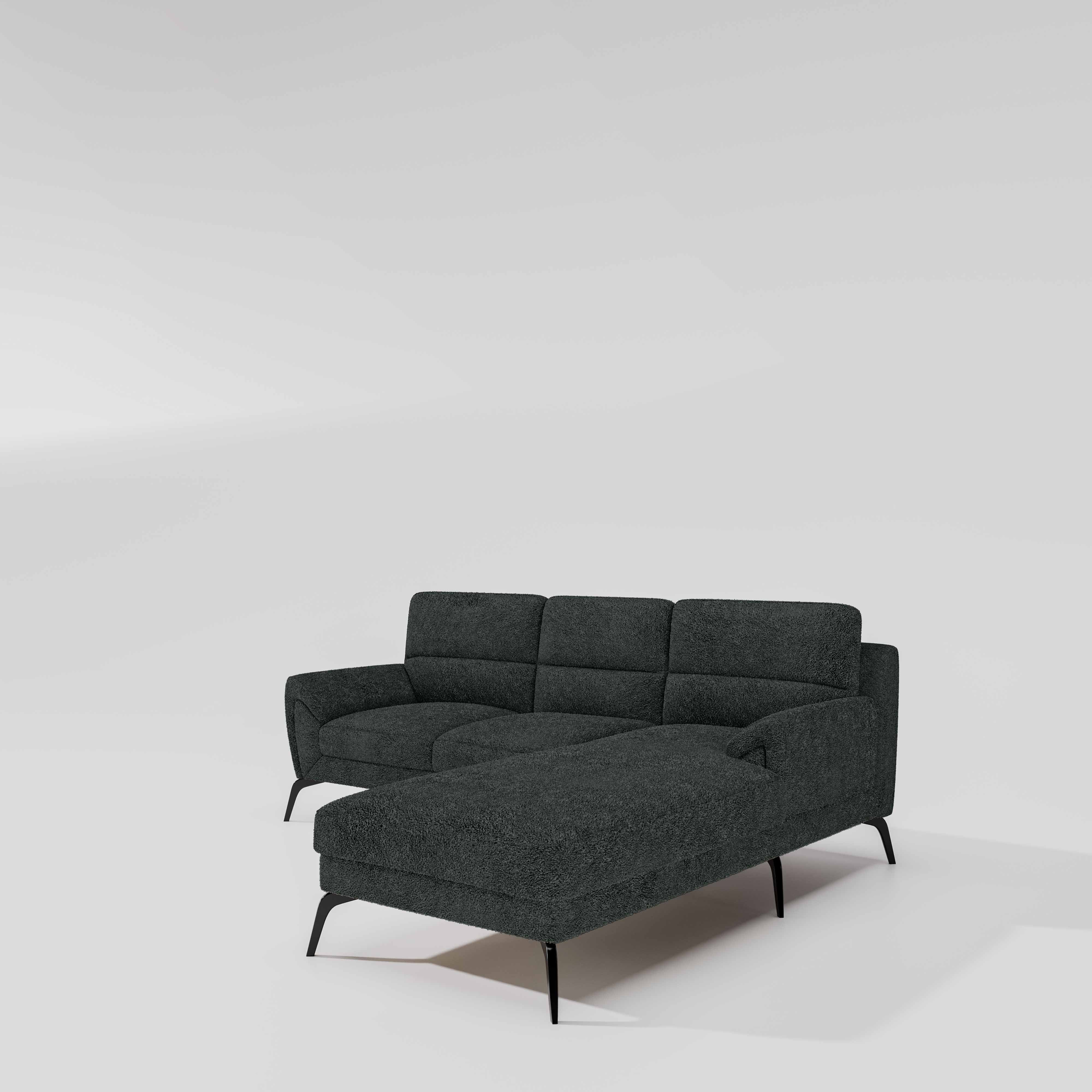 Octave 2 Seater Sofa with LH Lounger Boucle Fabric - Sedona Sage - Image 4