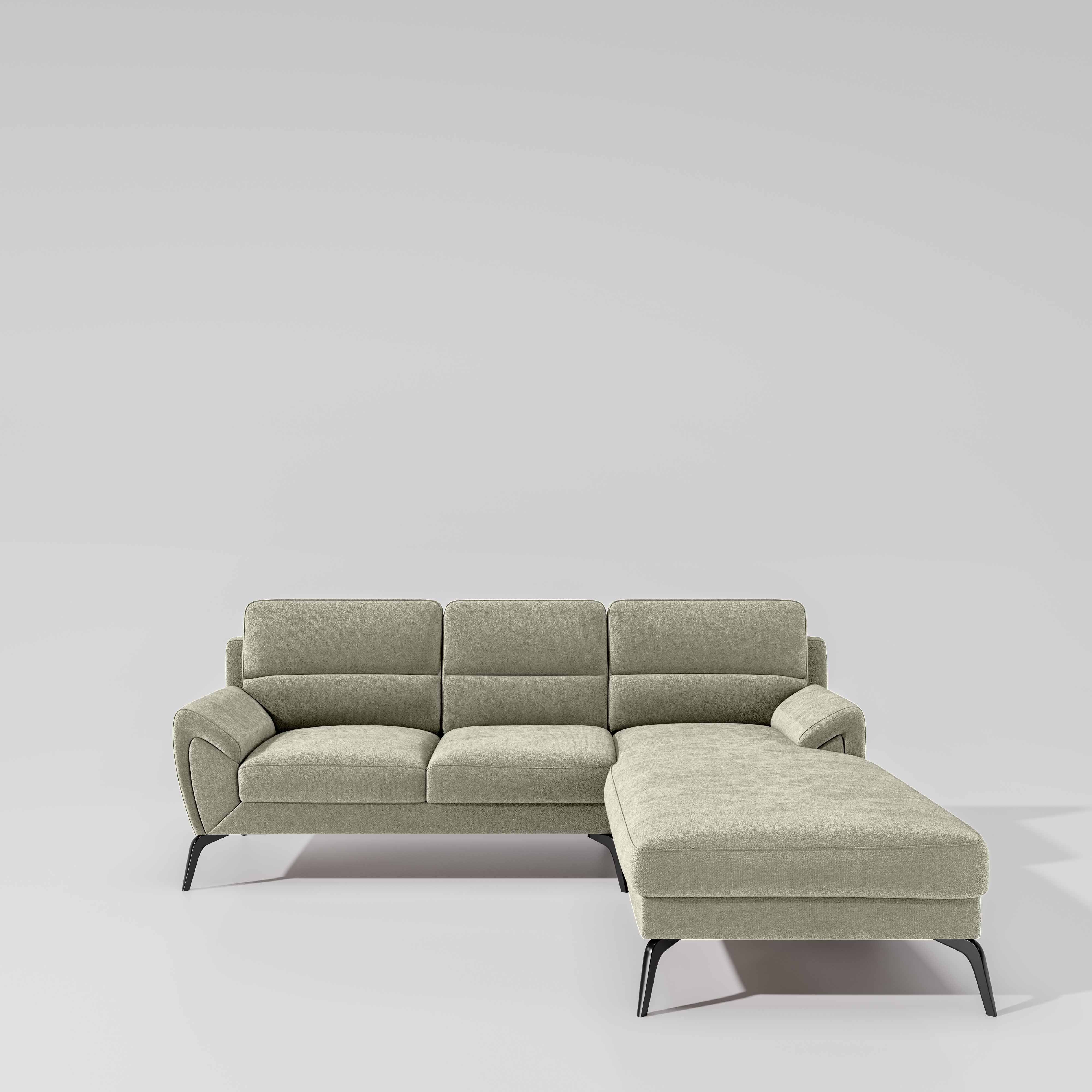 Octave 2 Seater Sofa with RH Lounger Water & Stain Repellent Fabric - Pistachio Shell - Image 2