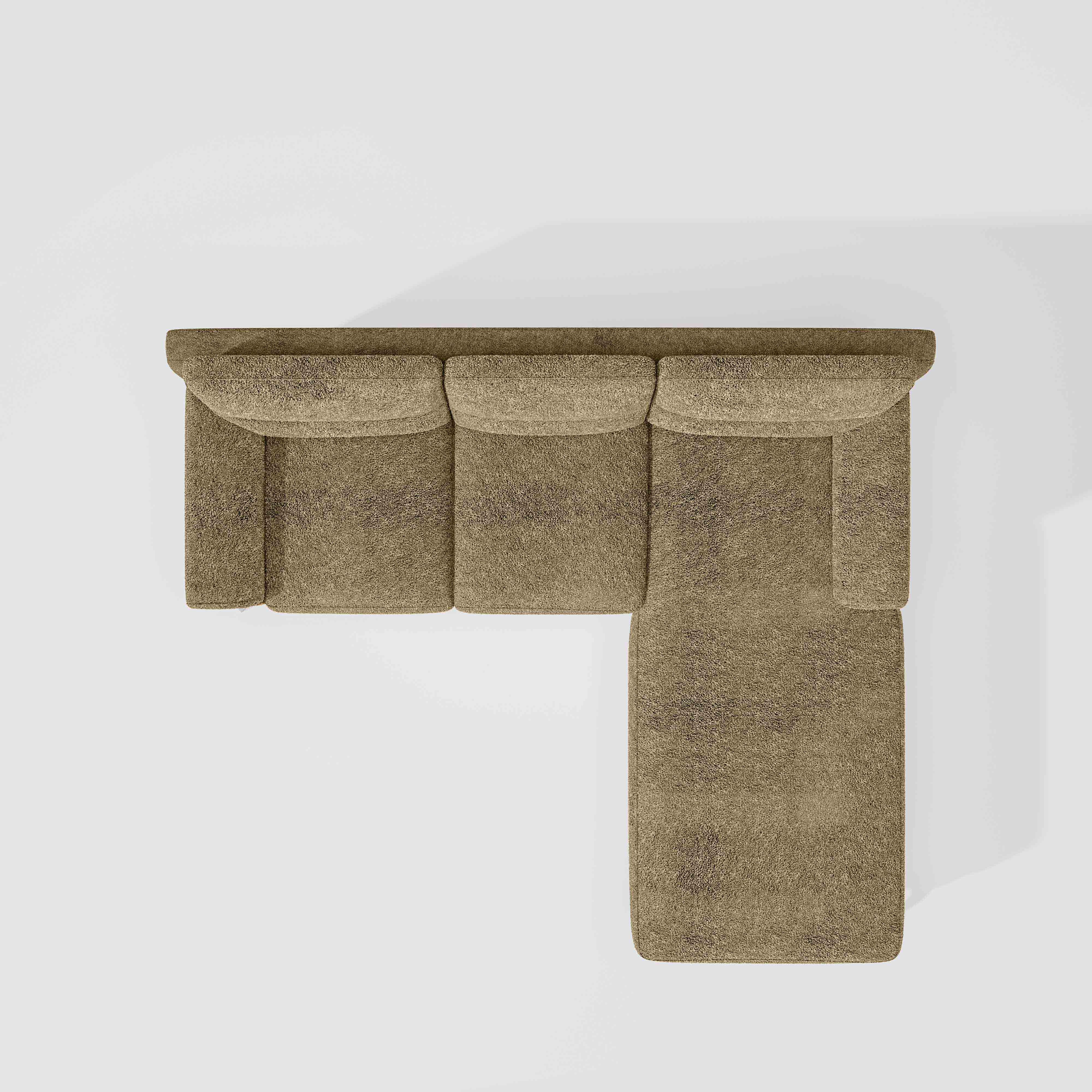 Octave 2 Seater Sofa with RH Lounger Boucle Fabric - Irish Cream - Image 6