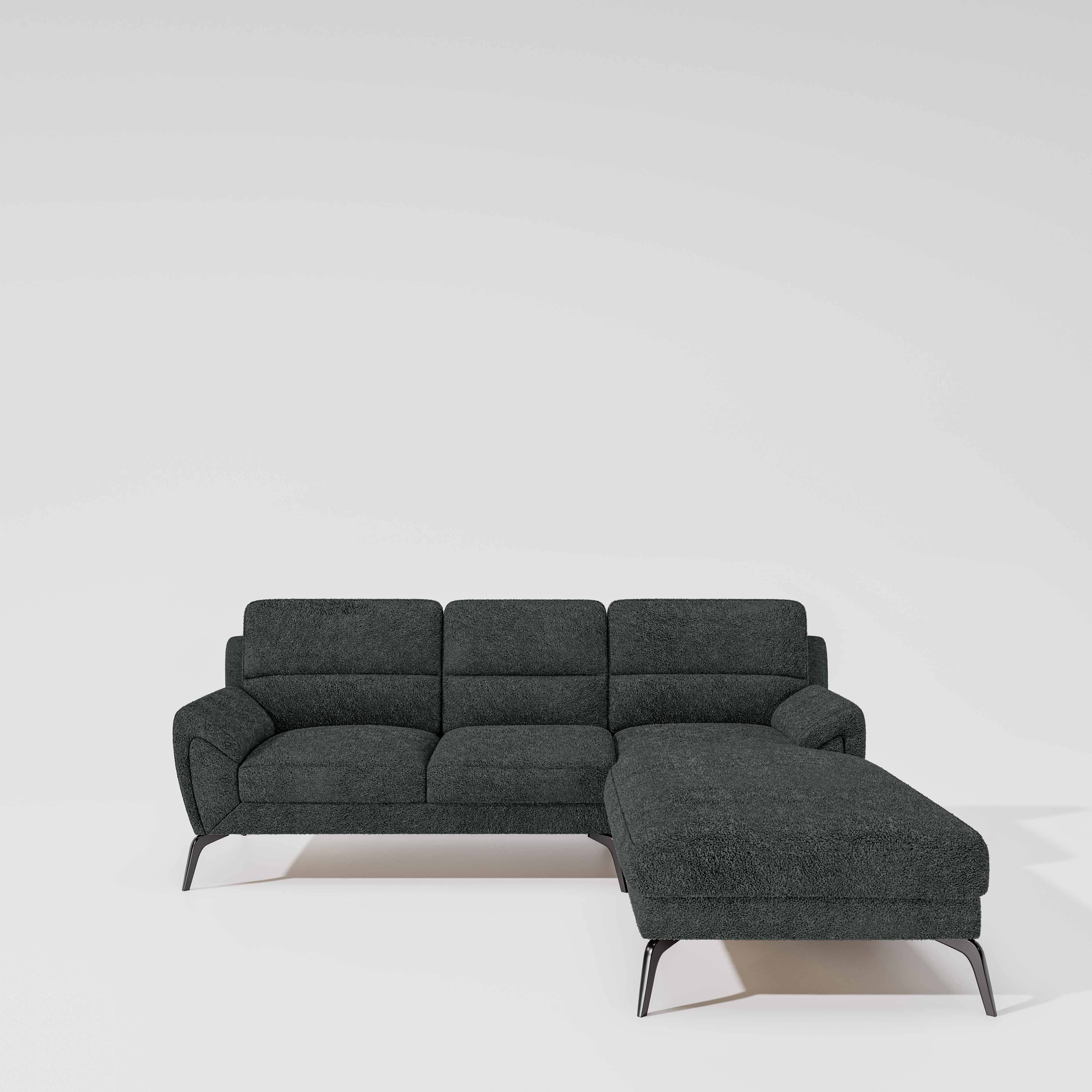 Octave 2 Seater Sofa with RH Lounger Boucle Fabric - Sedona Sage - Image 2