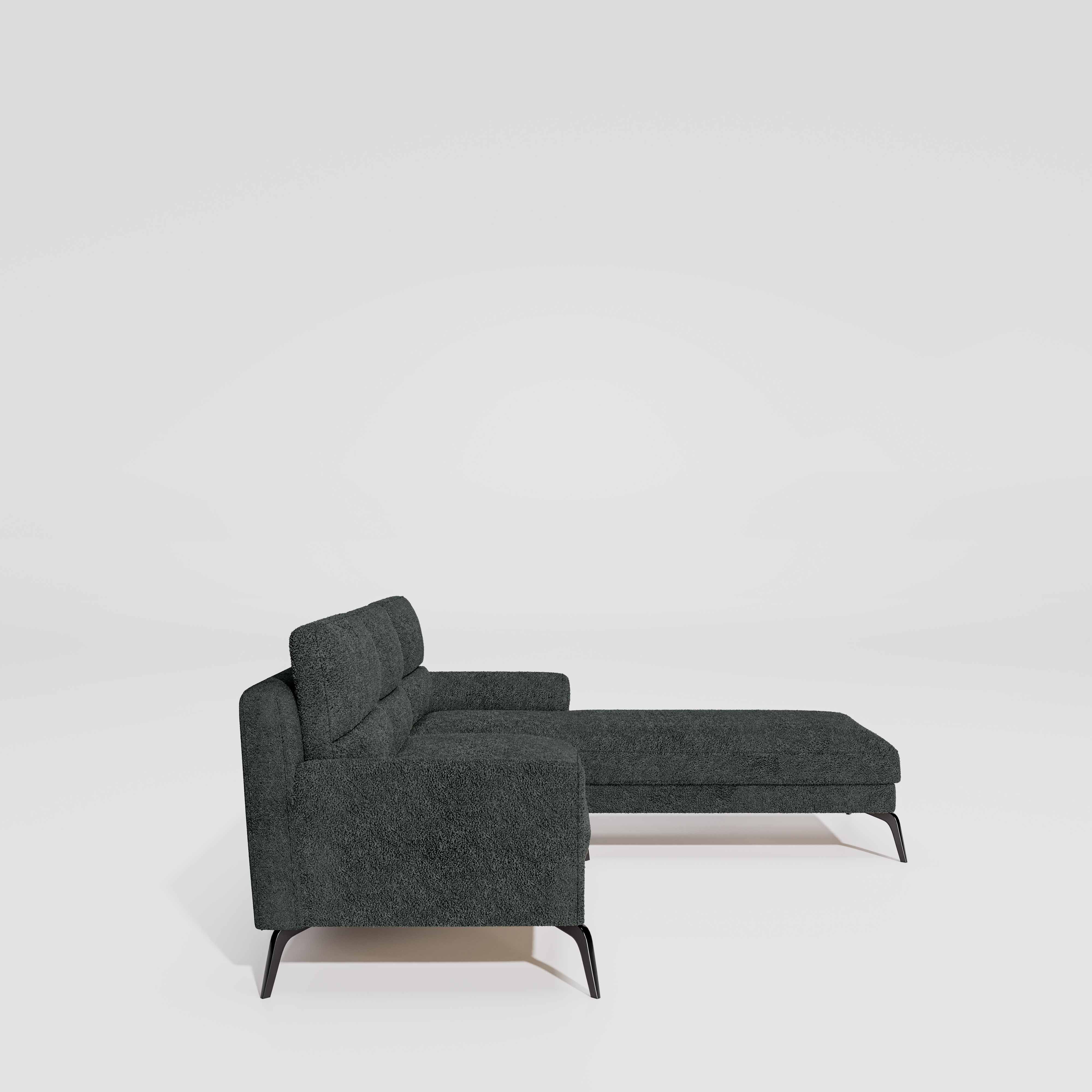 Octave 2 Seater Sofa with RH Lounger Boucle Fabric - Sedona Sage - Image 5